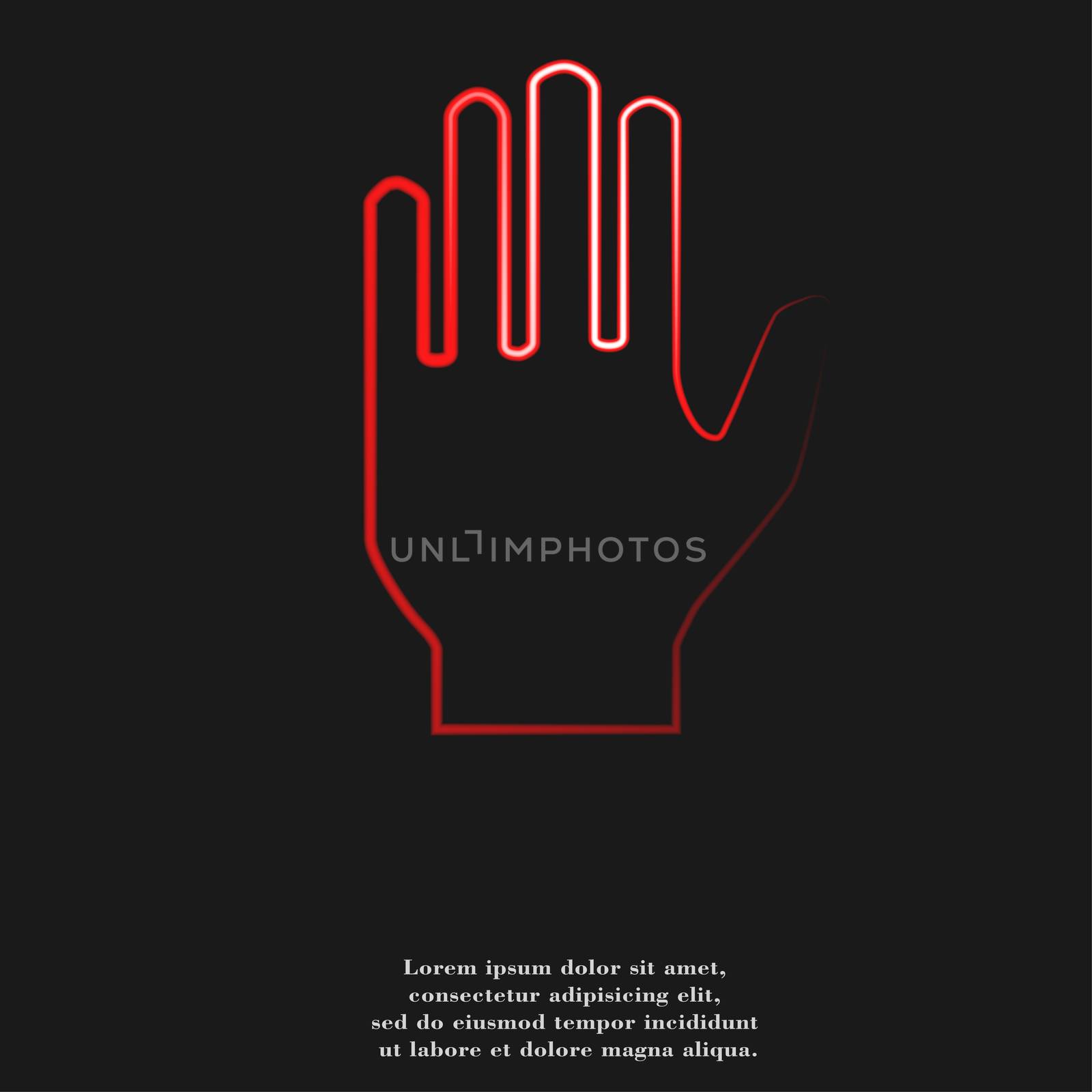 Stop. hand. icon flat design with abstract background by serhii_lohvyniuk