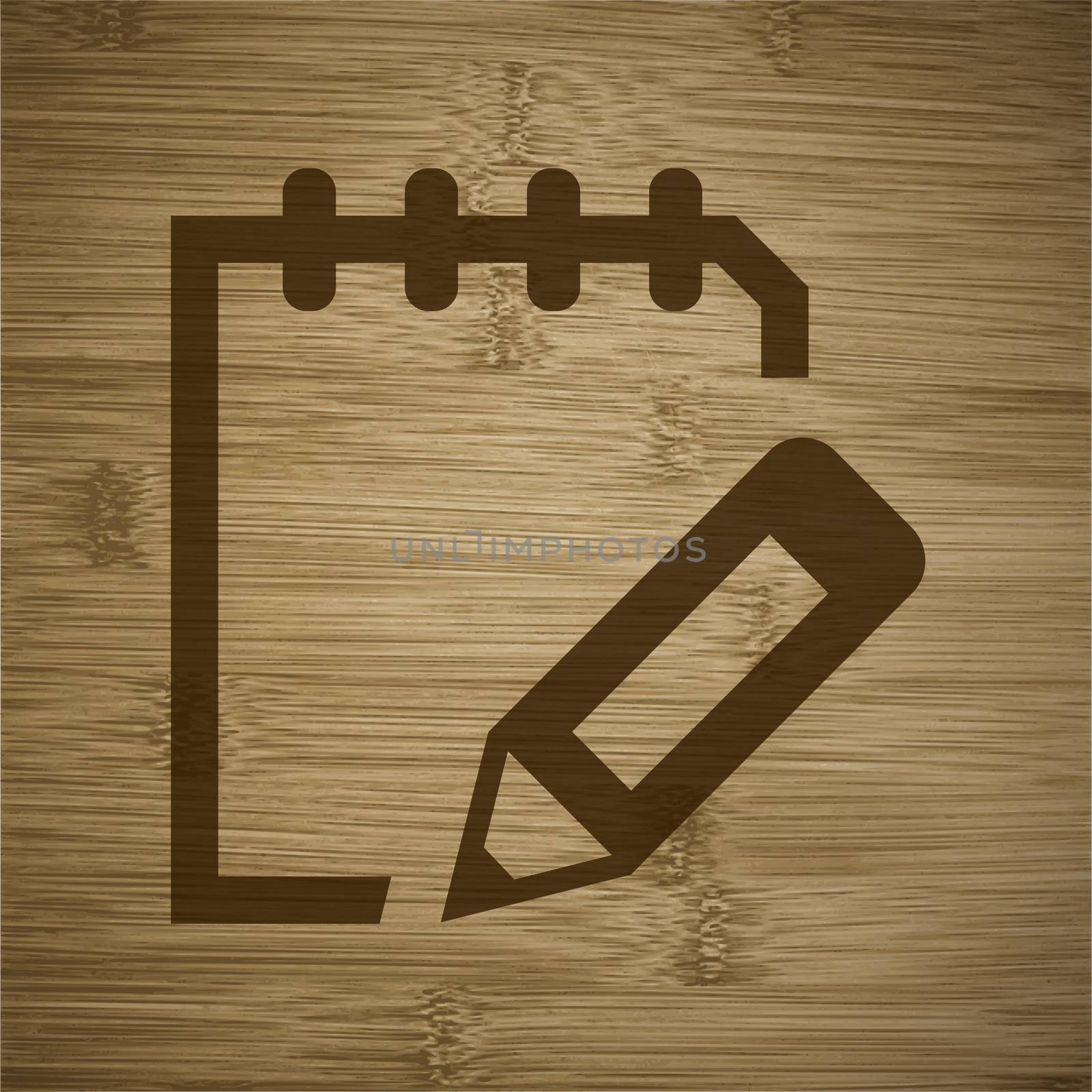 Notepad paper Documents icon flat design with abstract background.