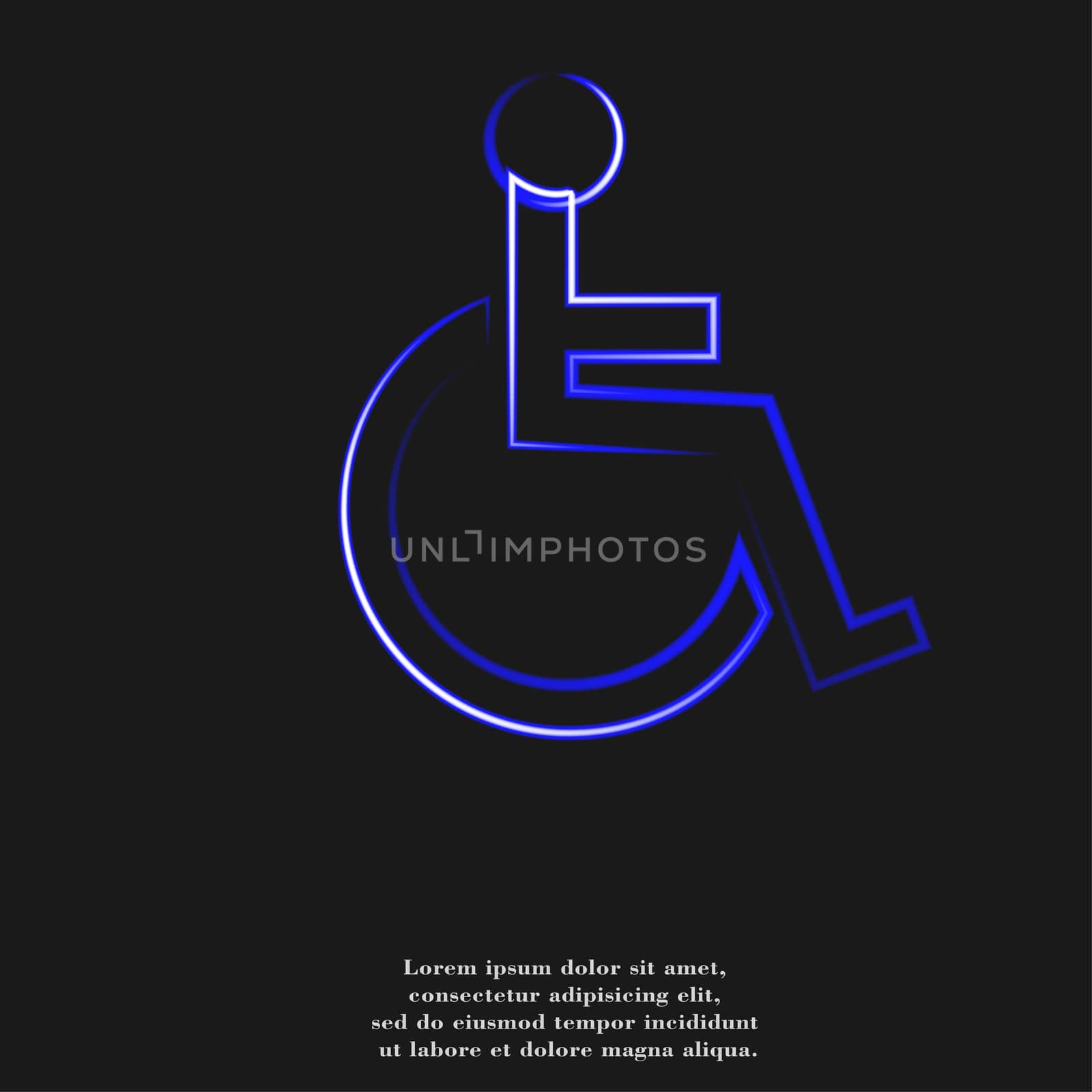 disabled. Flat modern web button and space for your text. by serhii_lohvyniuk
