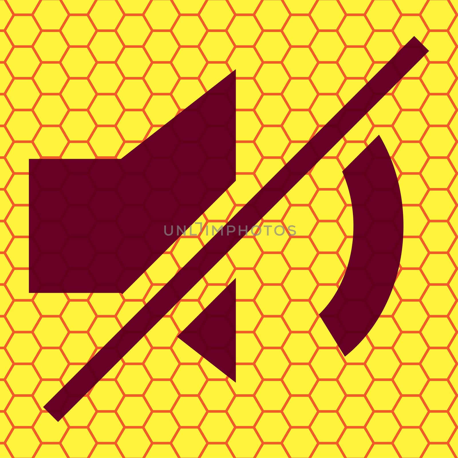 Mute sound icon Flat with abstract background by serhii_lohvyniuk
