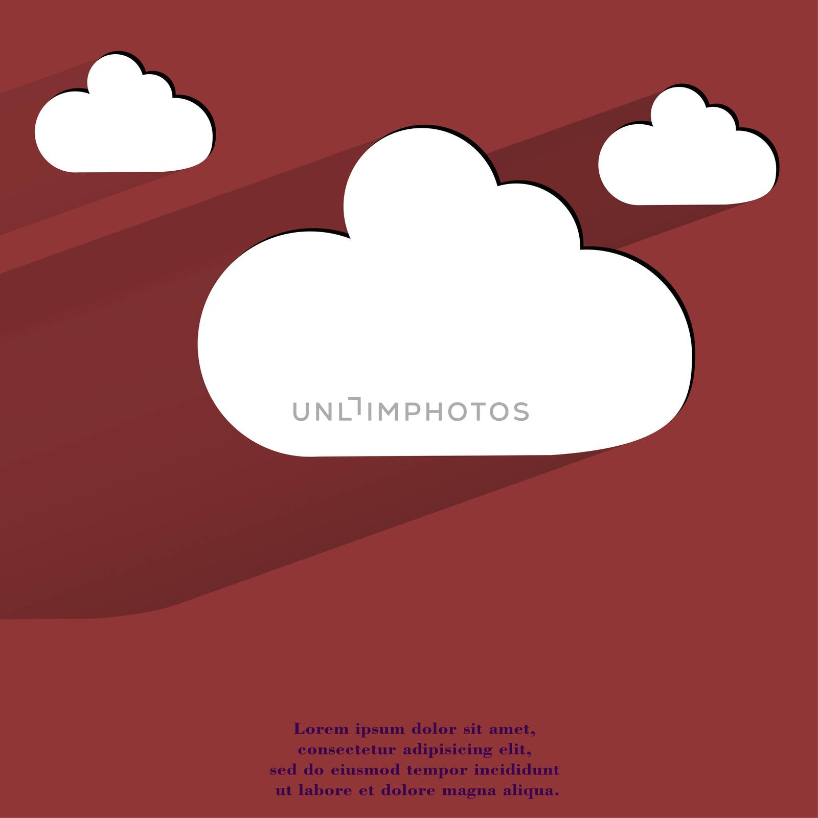 Cloud download application web icon, flat design by serhii_lohvyniuk