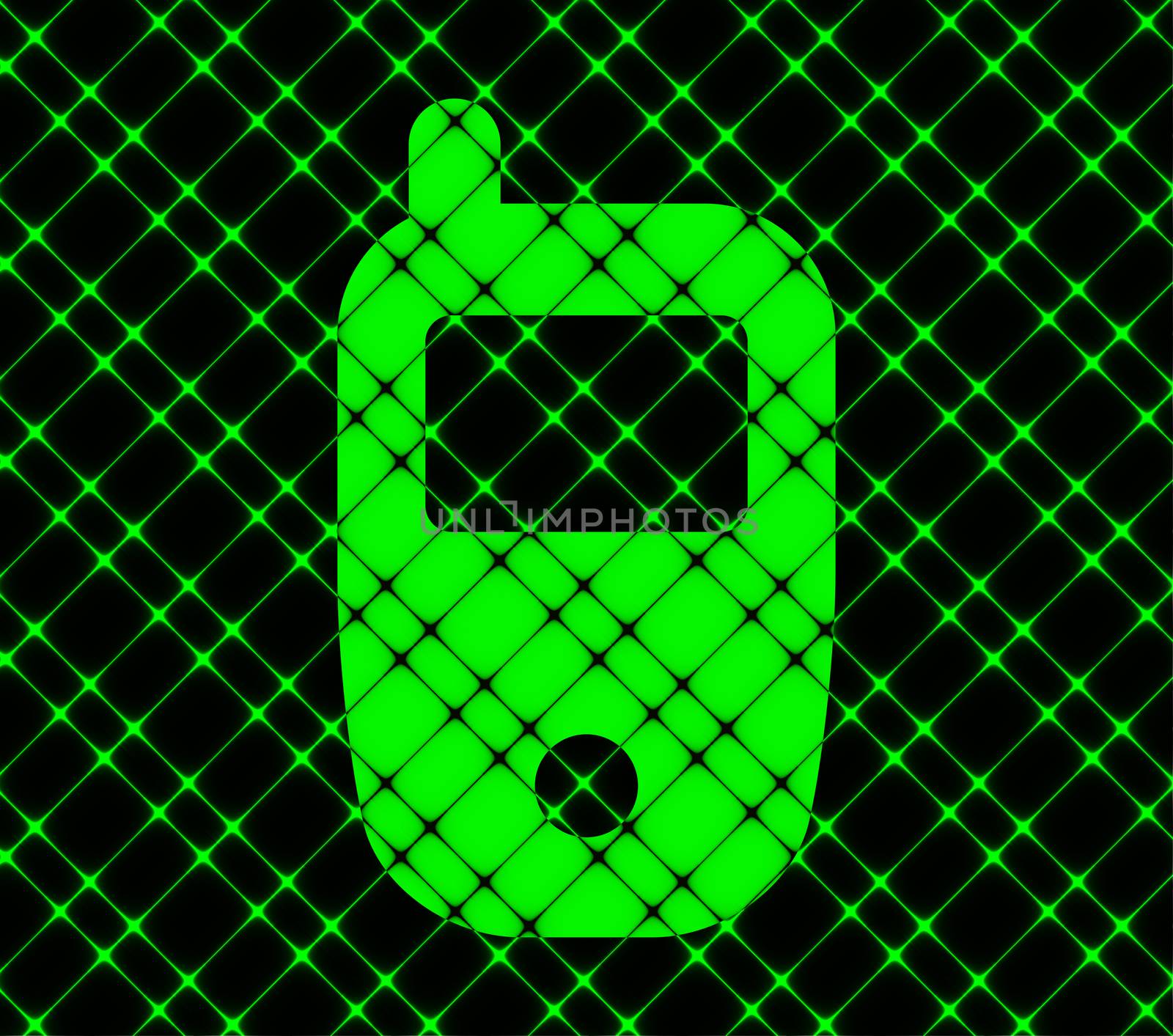 Mobile phone icon flat design with abstract background.