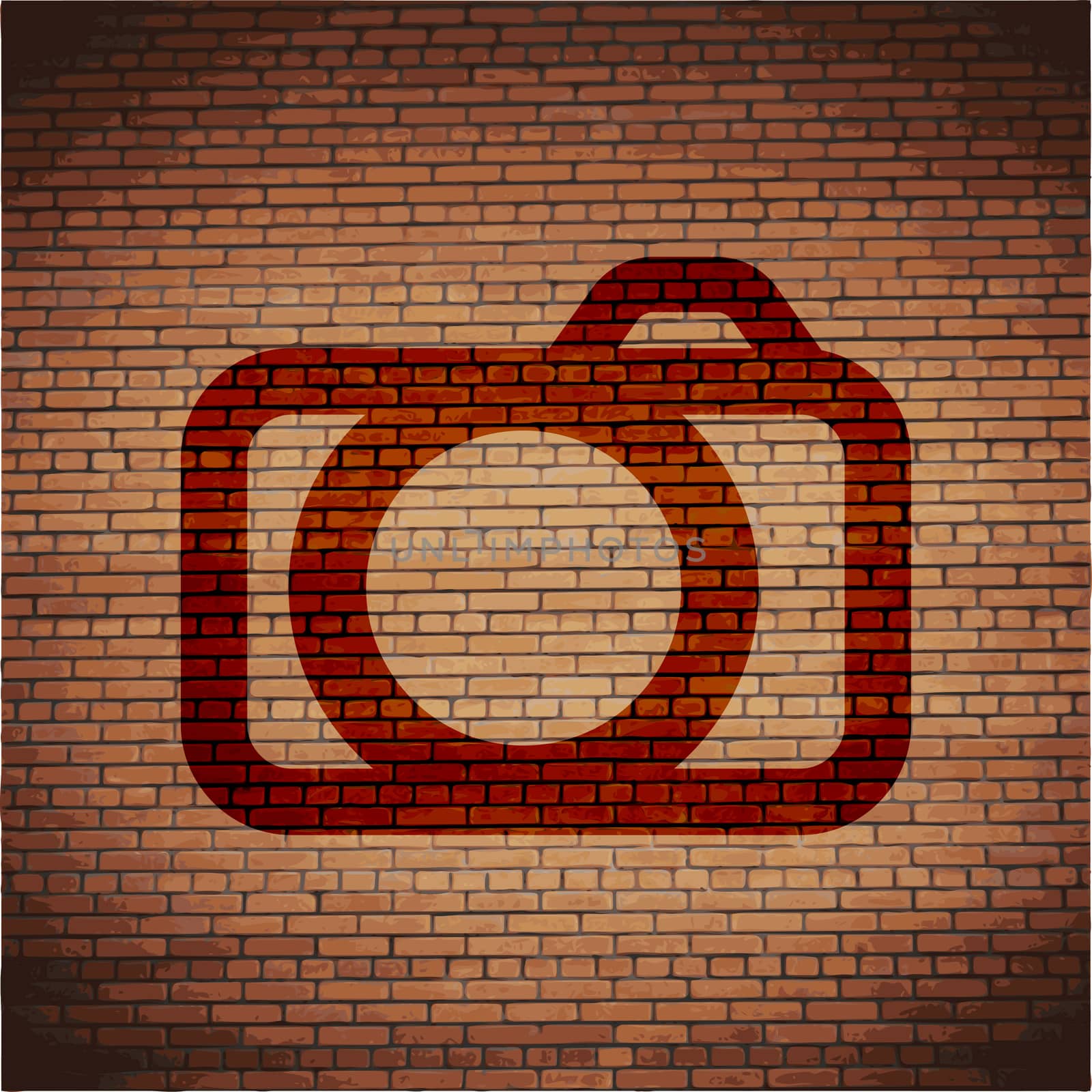 Camera icon Flat with abstract background.