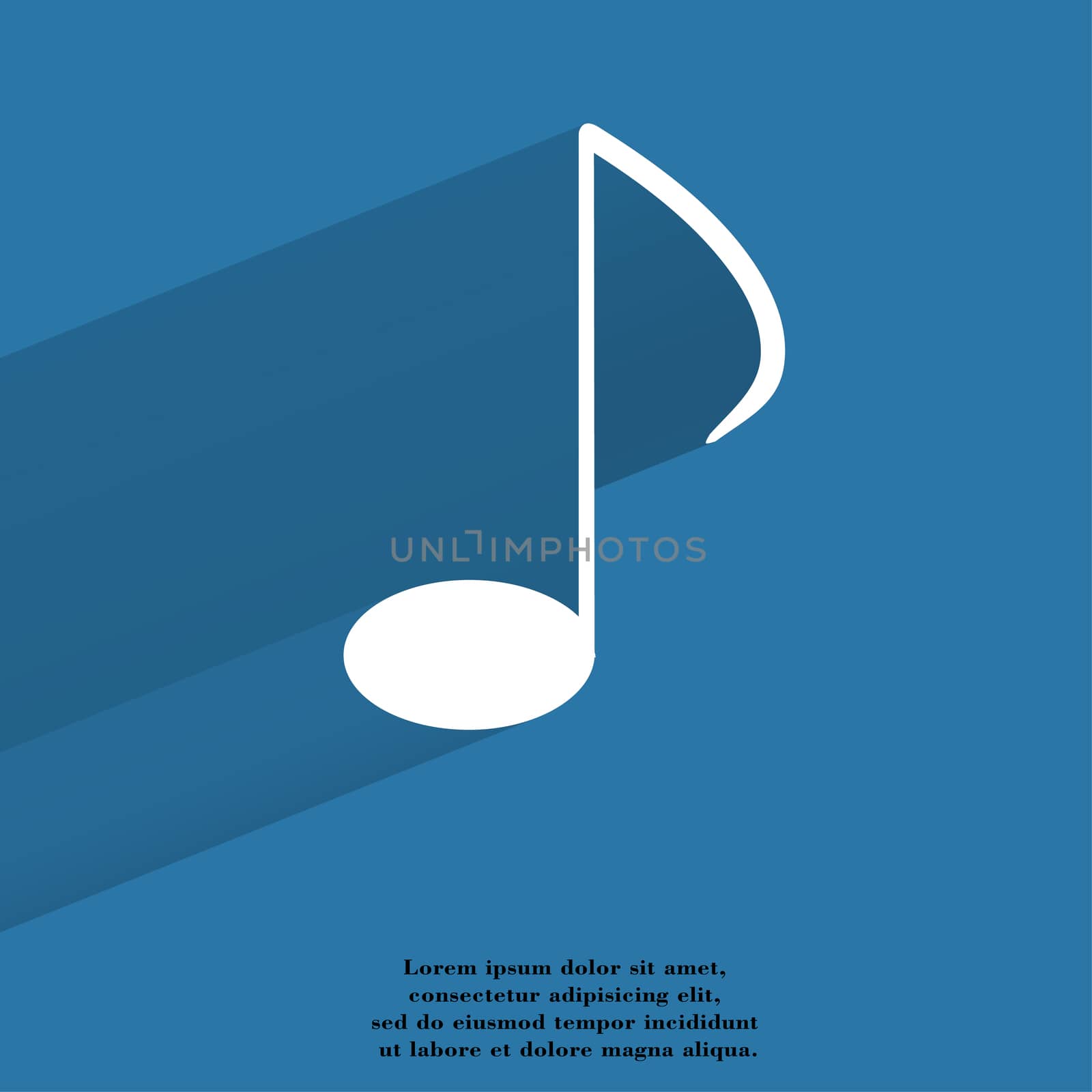 Music elements notes web icon, flat design by serhii_lohvyniuk