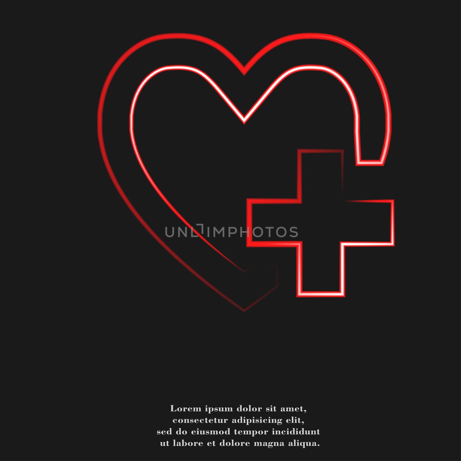 Heart icon Flat with abstract background by serhii_lohvyniuk