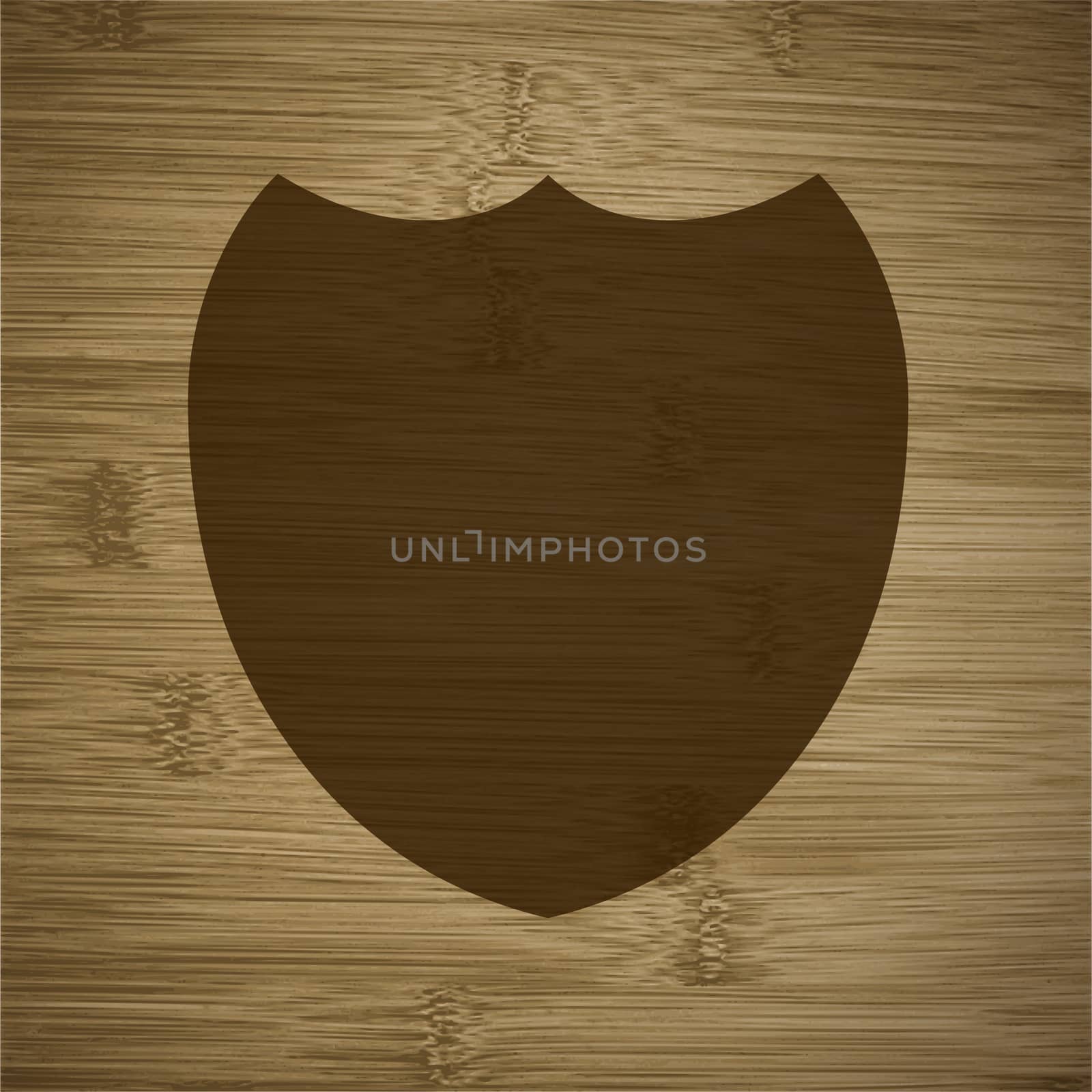 Shield protection icon flat design with abstract background by serhii_lohvyniuk