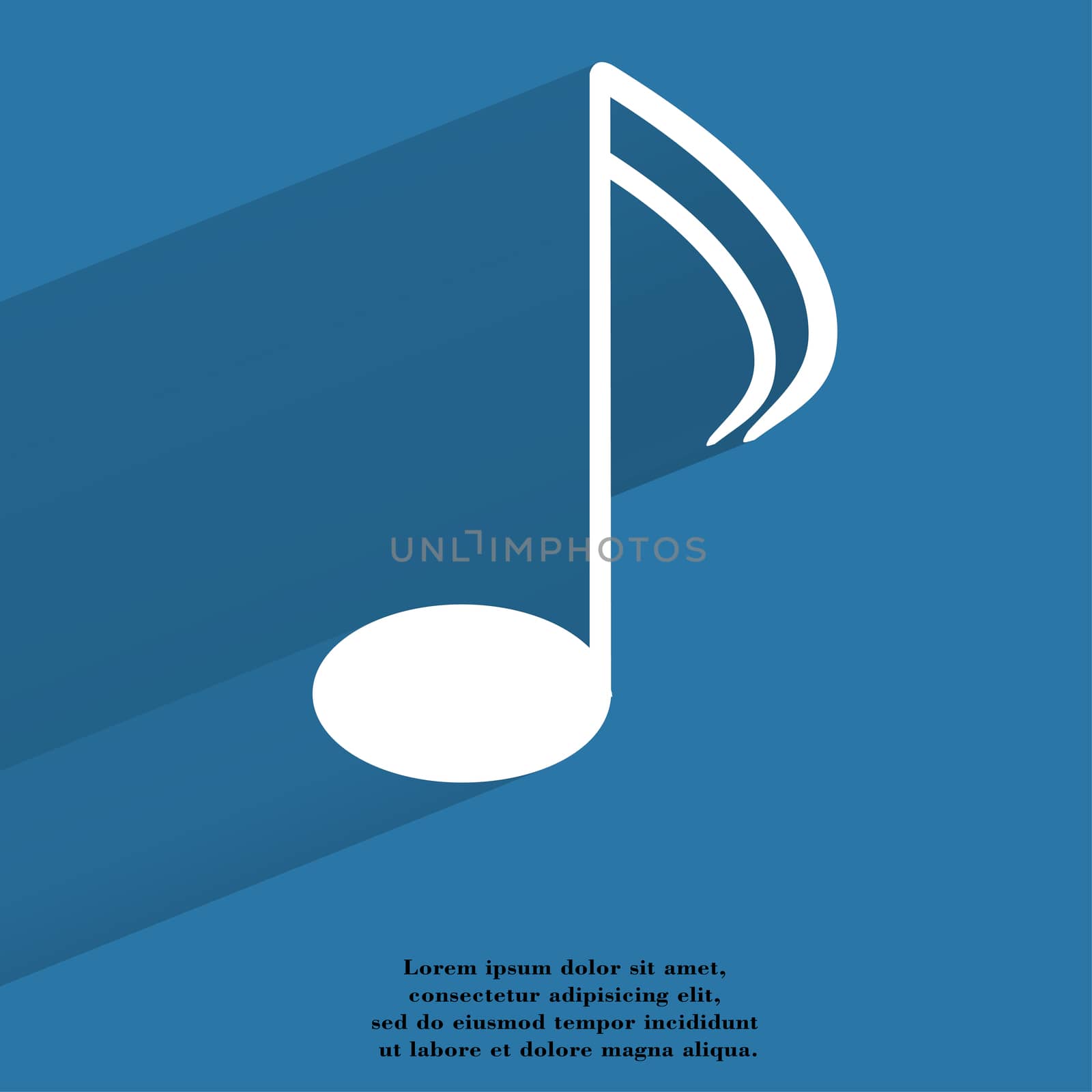 Music elements notes web icon, flat design by serhii_lohvyniuk