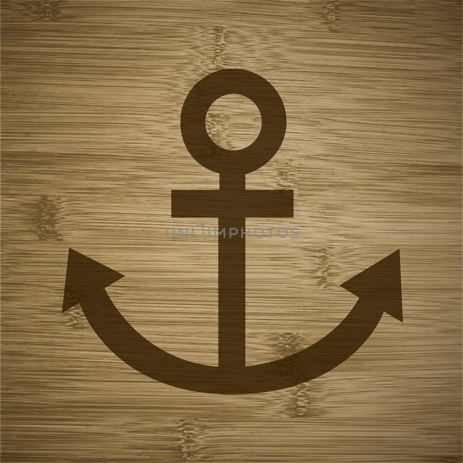 Anchor icon flat design with abstract background by serhii_lohvyniuk