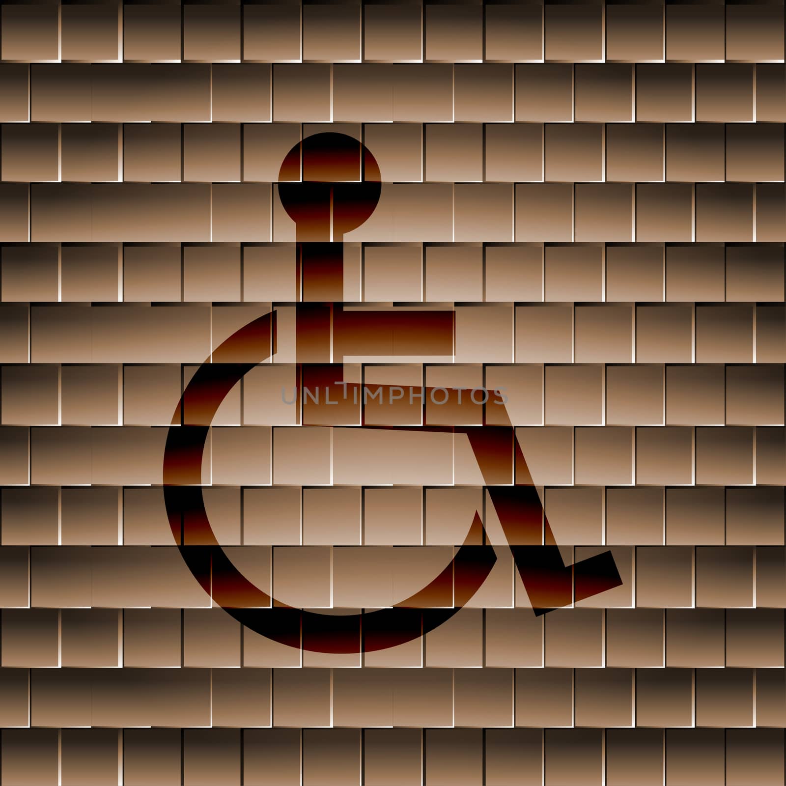 disabled. Flat modern web button and space for your text. .