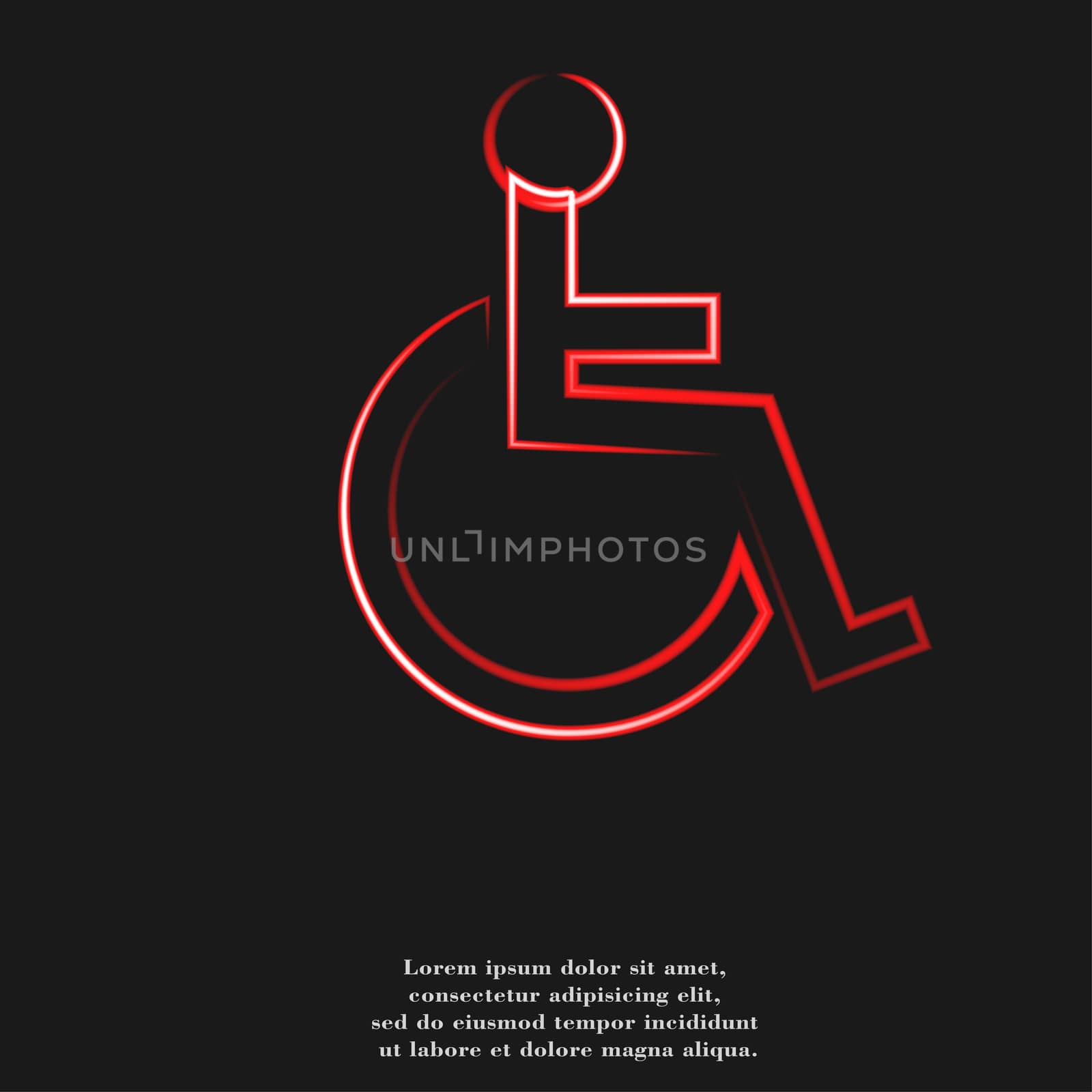 disabled. Flat modern web button and space for your text. by serhii_lohvyniuk