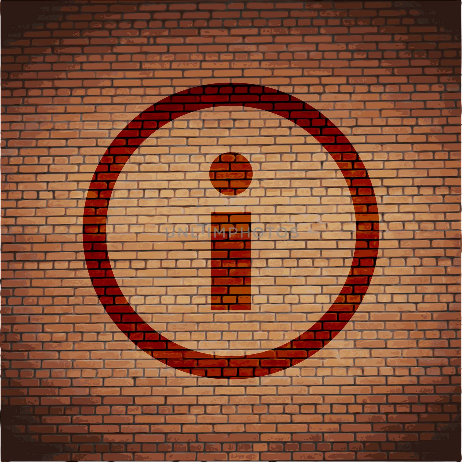 Information sign icon flat design with abstract background.