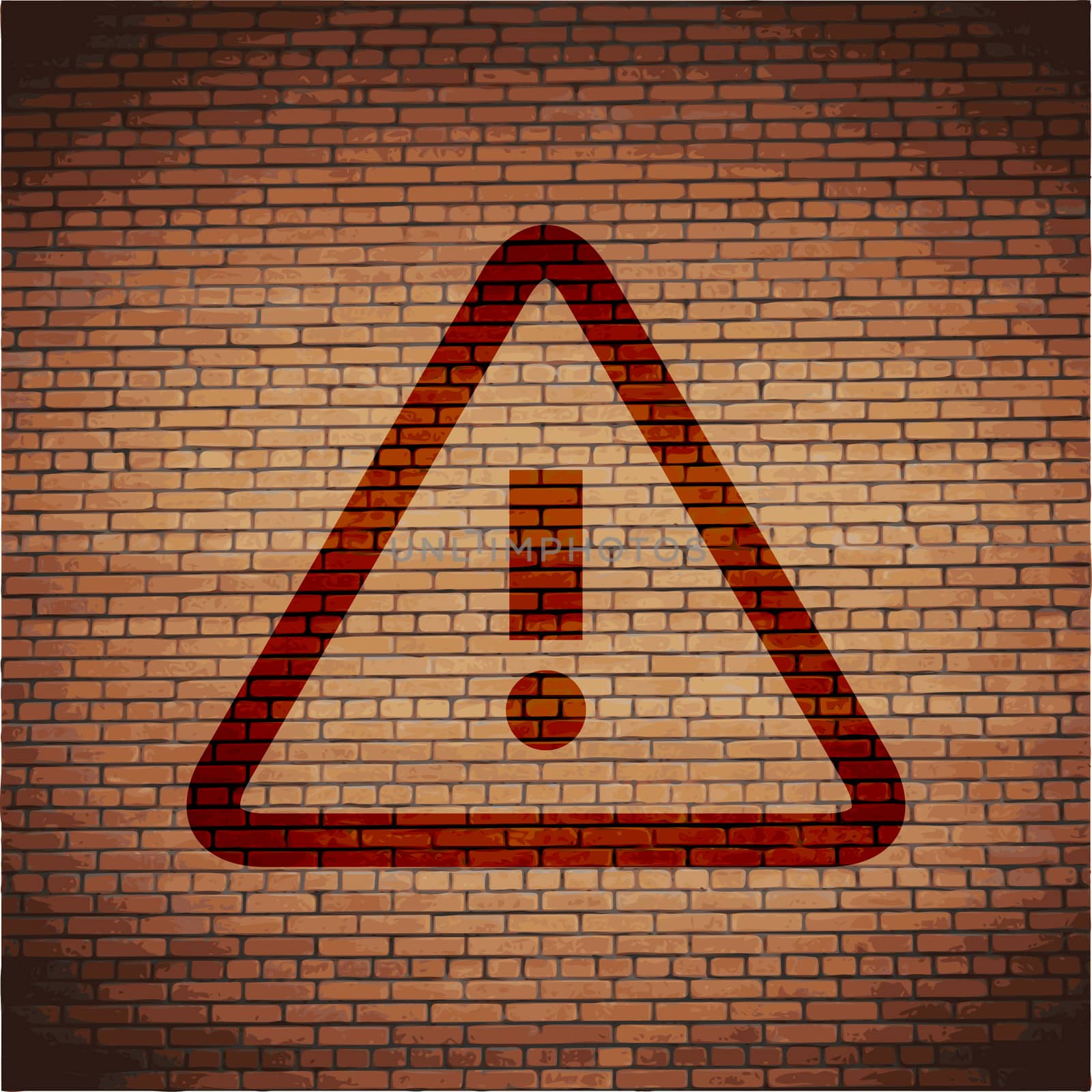 danger. exclamation mark icon flat design with abstract background by serhii_lohvyniuk