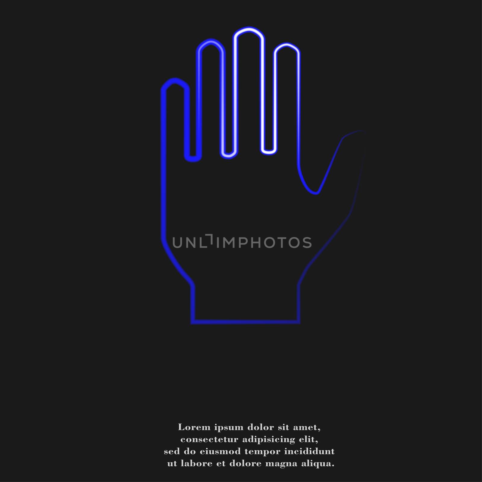 Stop. hand. icon flat design with abstract background by serhii_lohvyniuk