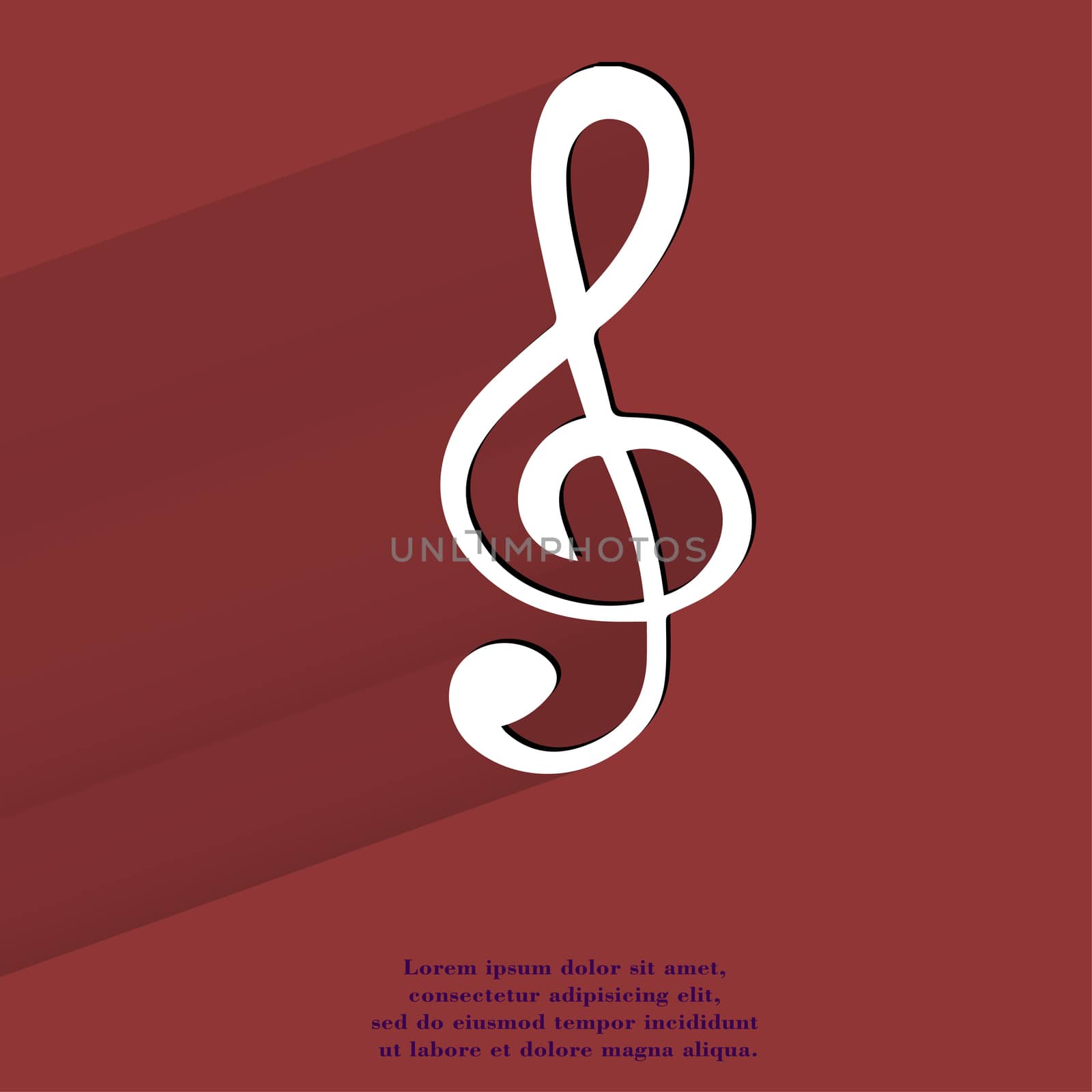 Music elements notes web icon, flat design by serhii_lohvyniuk