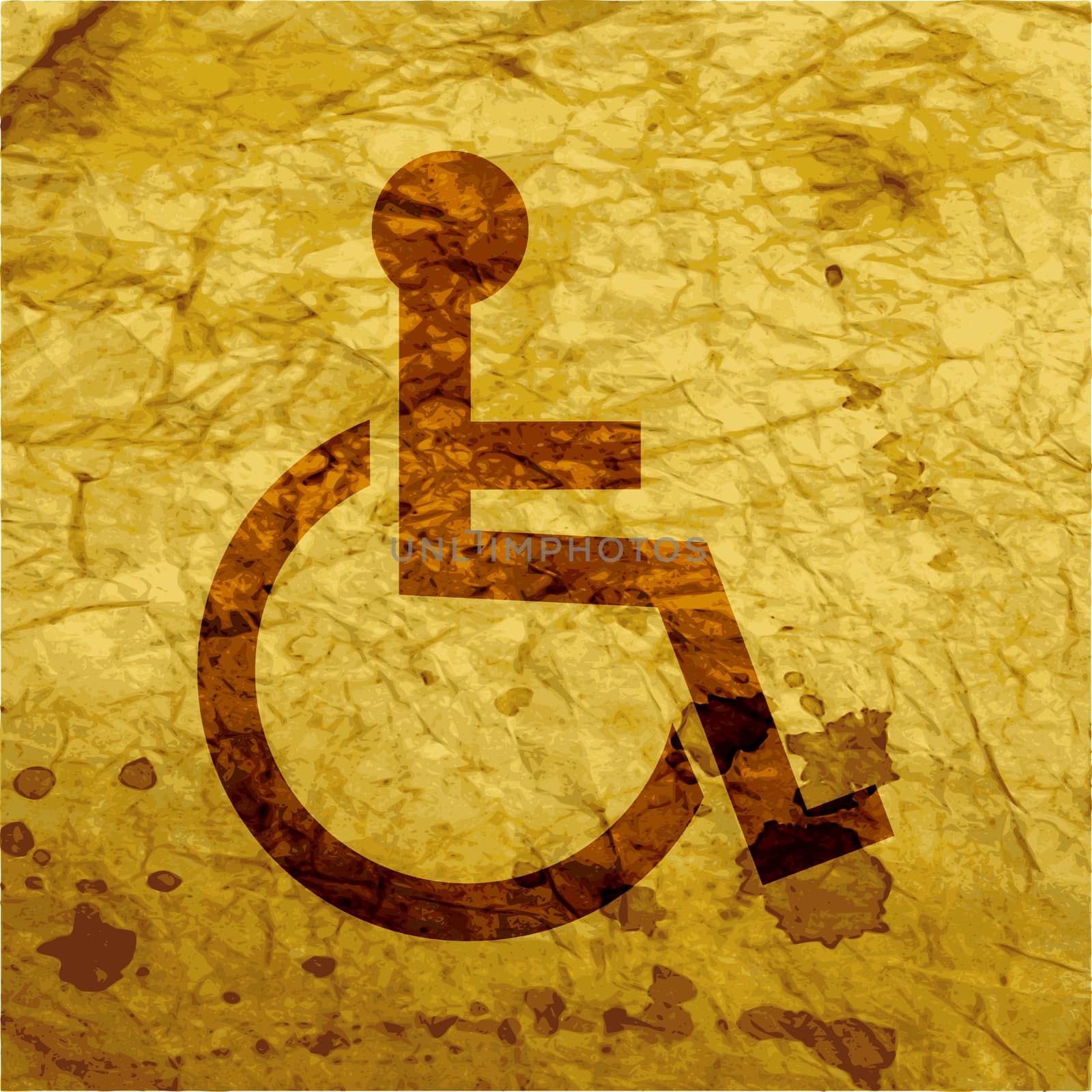 disabled. Flat modern web button and space for your text. by serhii_lohvyniuk