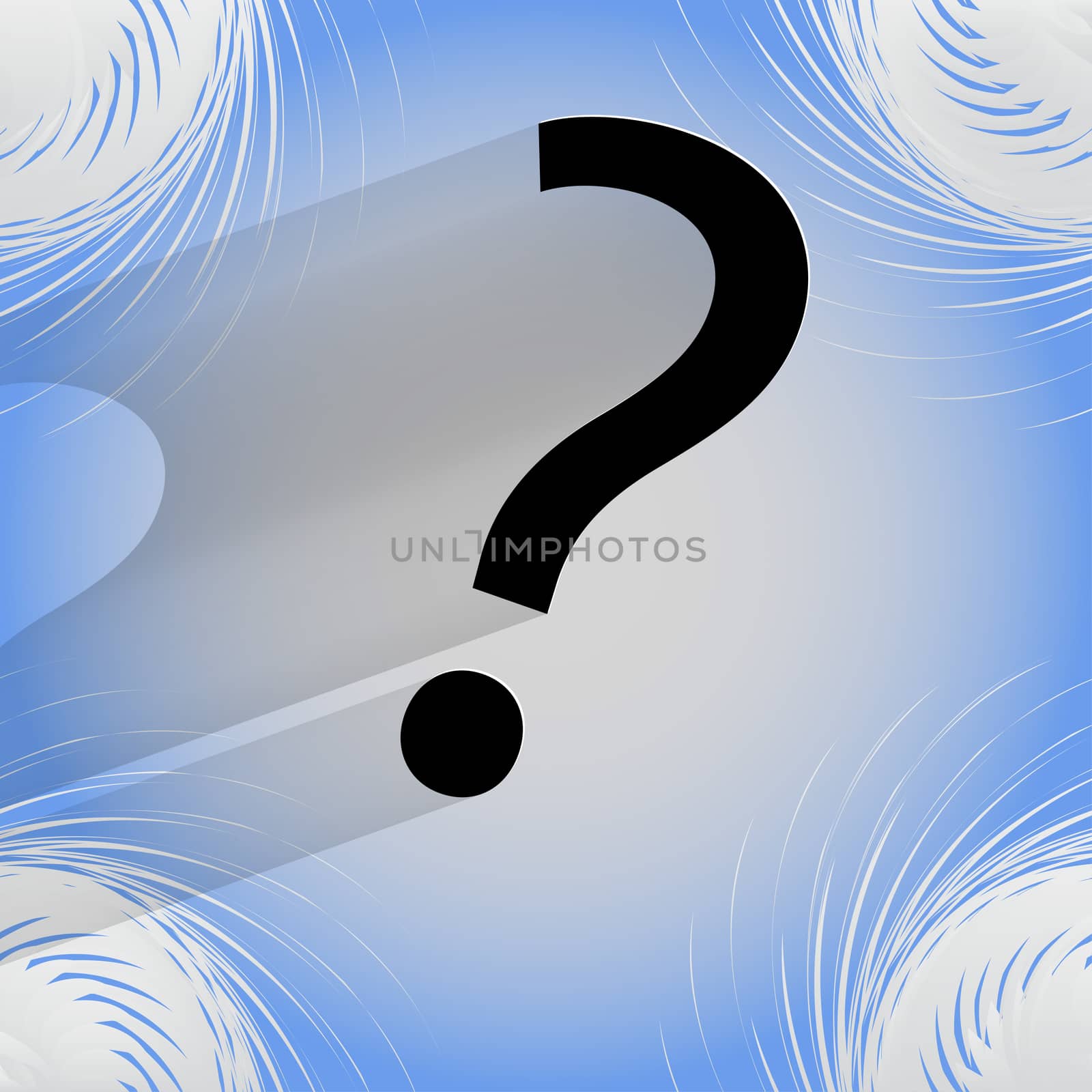 question mark, Flat modern web design on a flat geometric abstract background . 