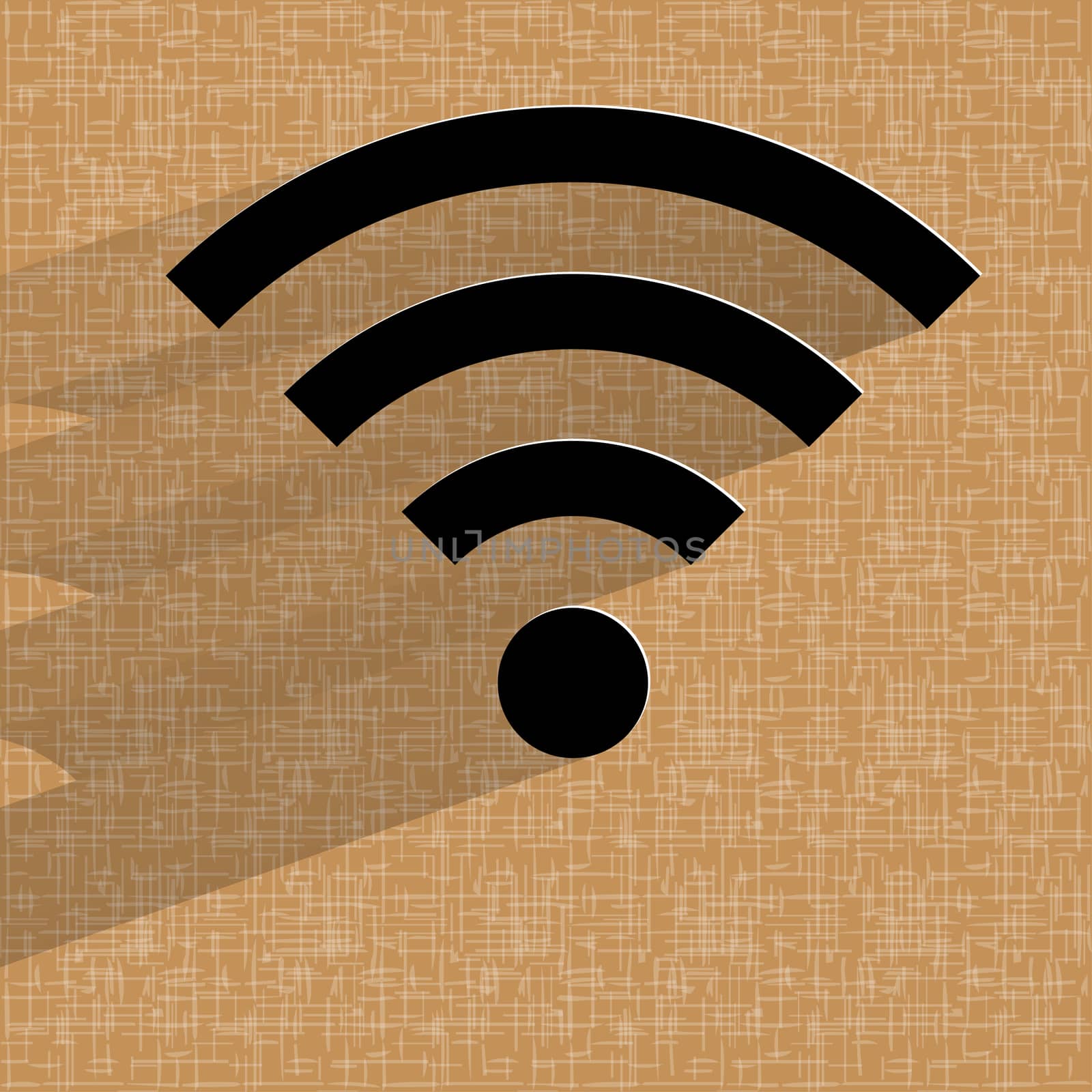 WI-FI. Flat modern web button with long shadow and space for your text by serhii_lohvyniuk