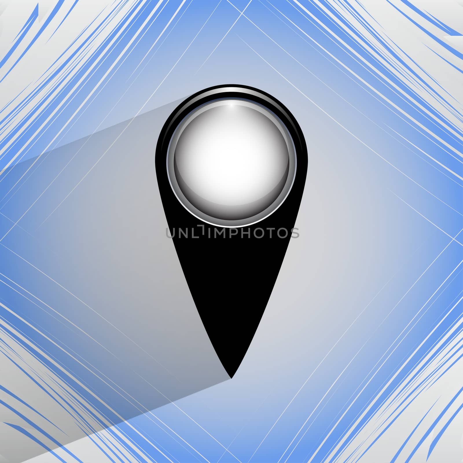 map pointers. Flat modern web button  on a flat geometric abstract background . . 