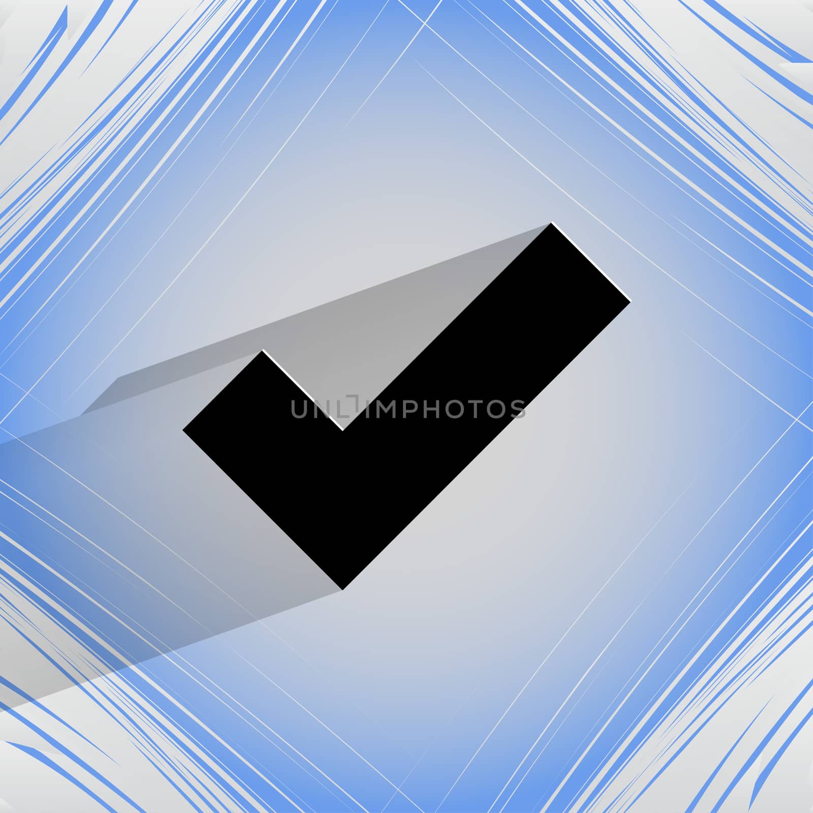 tick. Flat modern web design on a flat geometric abstract background  by serhii_lohvyniuk