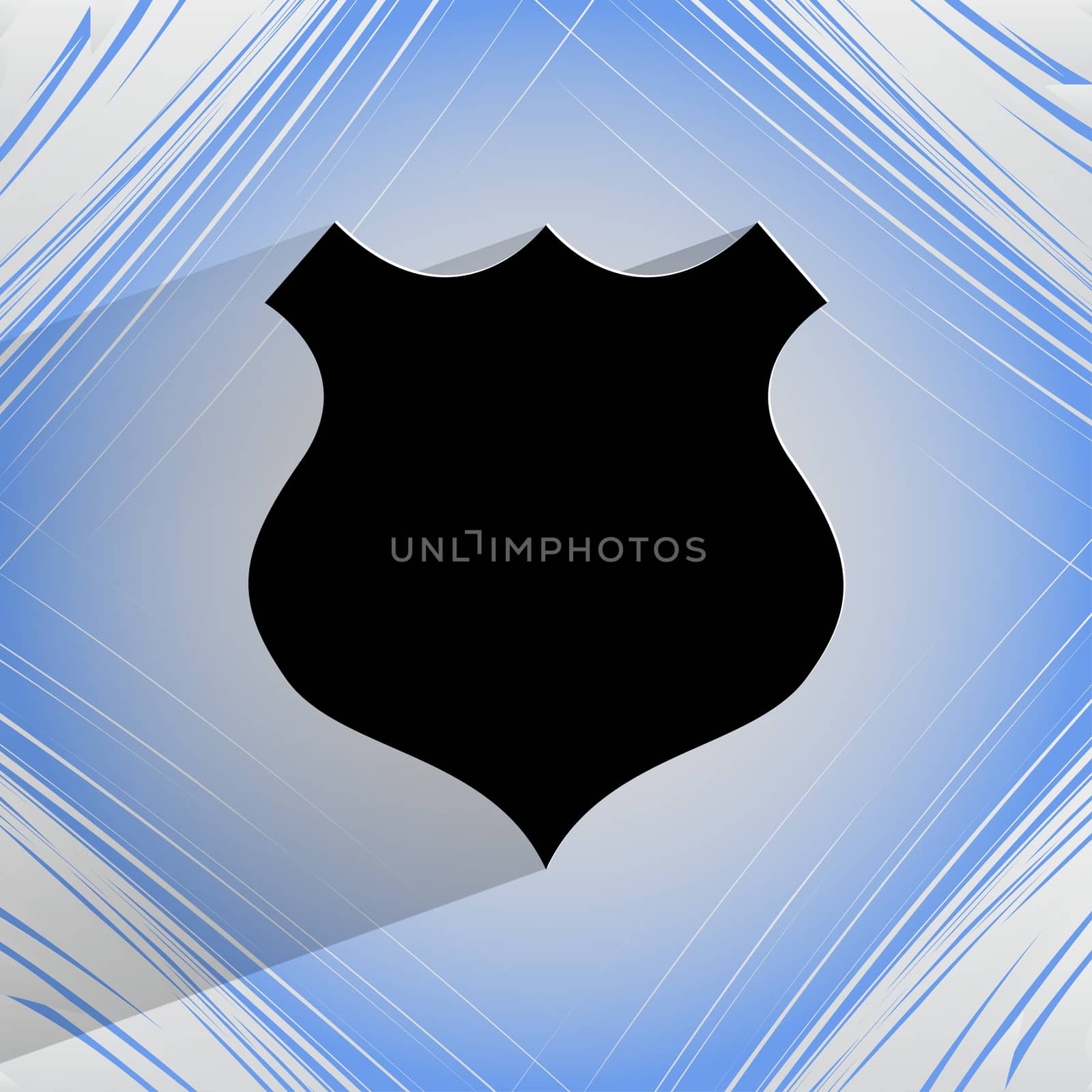 shield. Flat modern web design on a flat geometric abstract background  by serhii_lohvyniuk