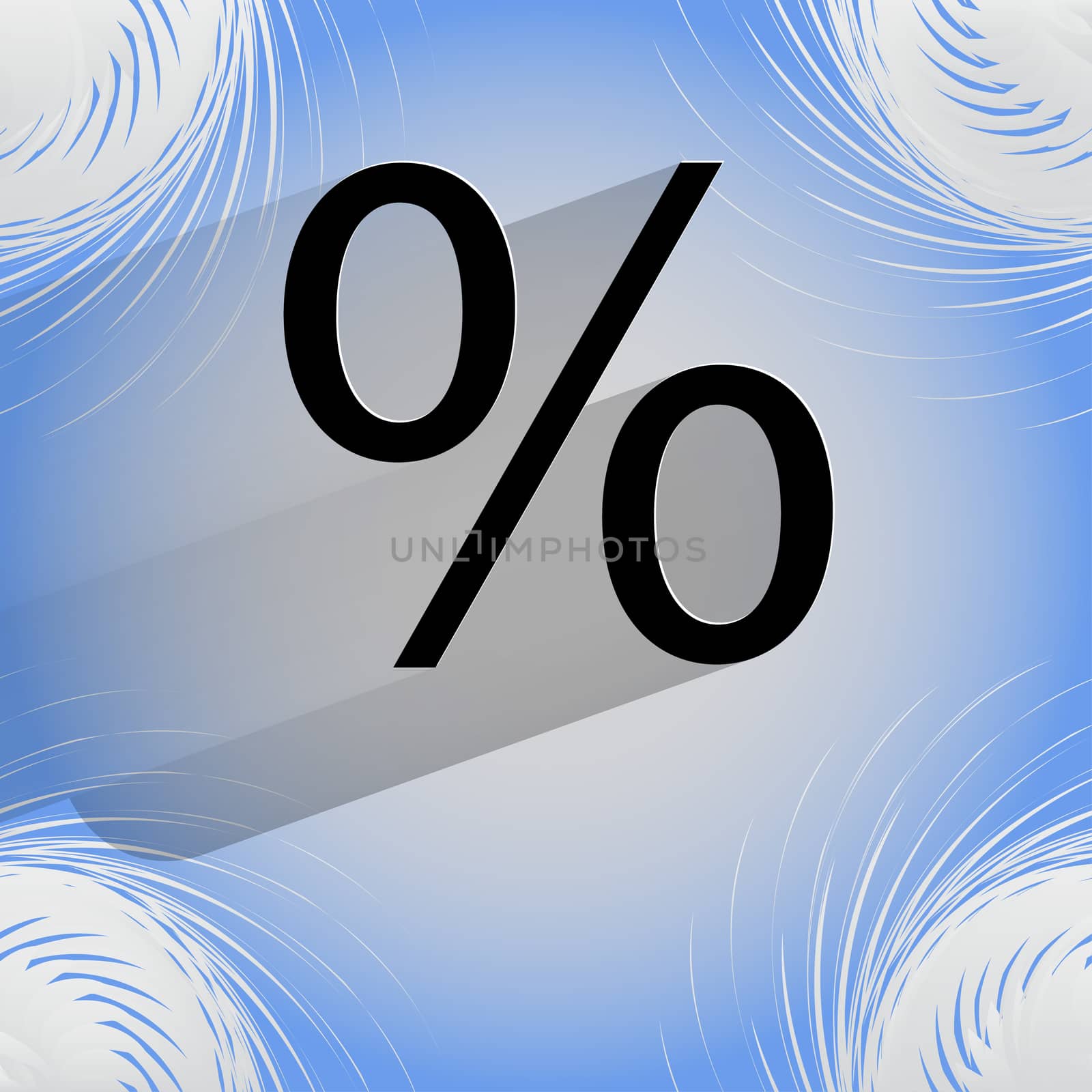 percent. Flat modern web design on a flat geometric abstract background  by serhii_lohvyniuk