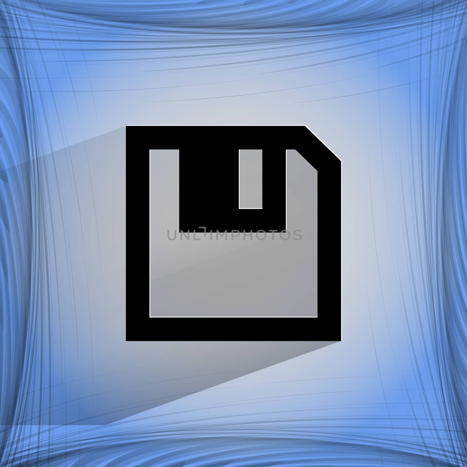 floppy disk. Flat modern web design on a flat geometric abstract background  by serhii_lohvyniuk