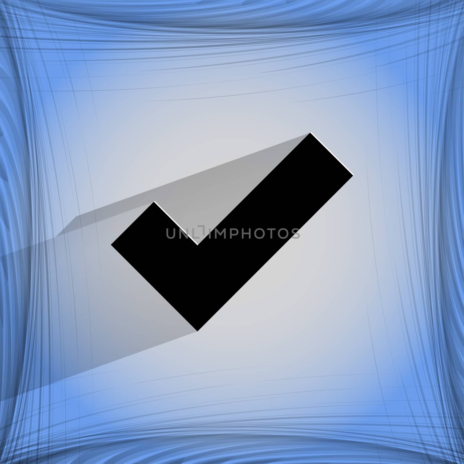 tick. Flat modern web design on a flat geometric abstract background  by serhii_lohvyniuk
