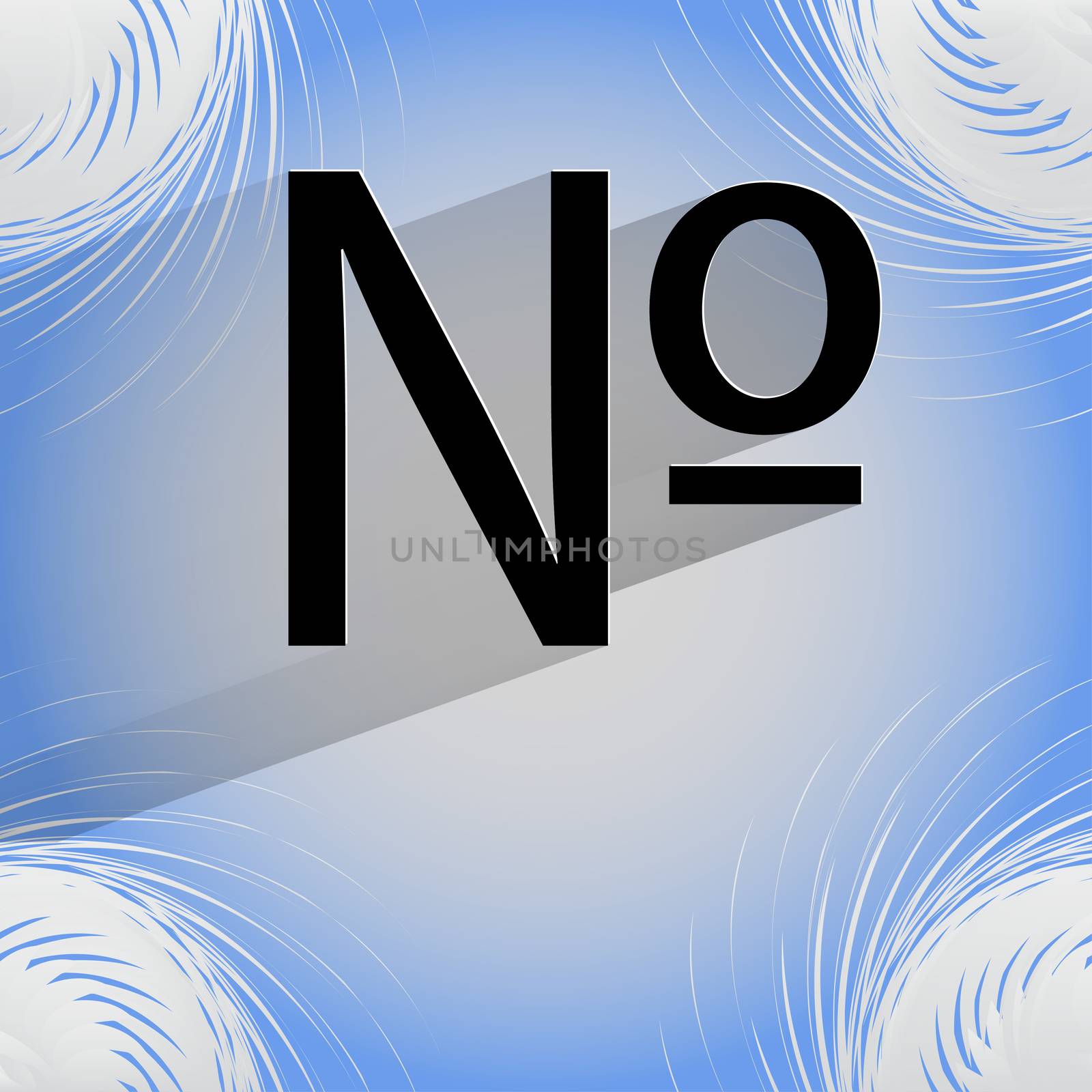 number. Flat modern web design on a flat geometric abstract background . 