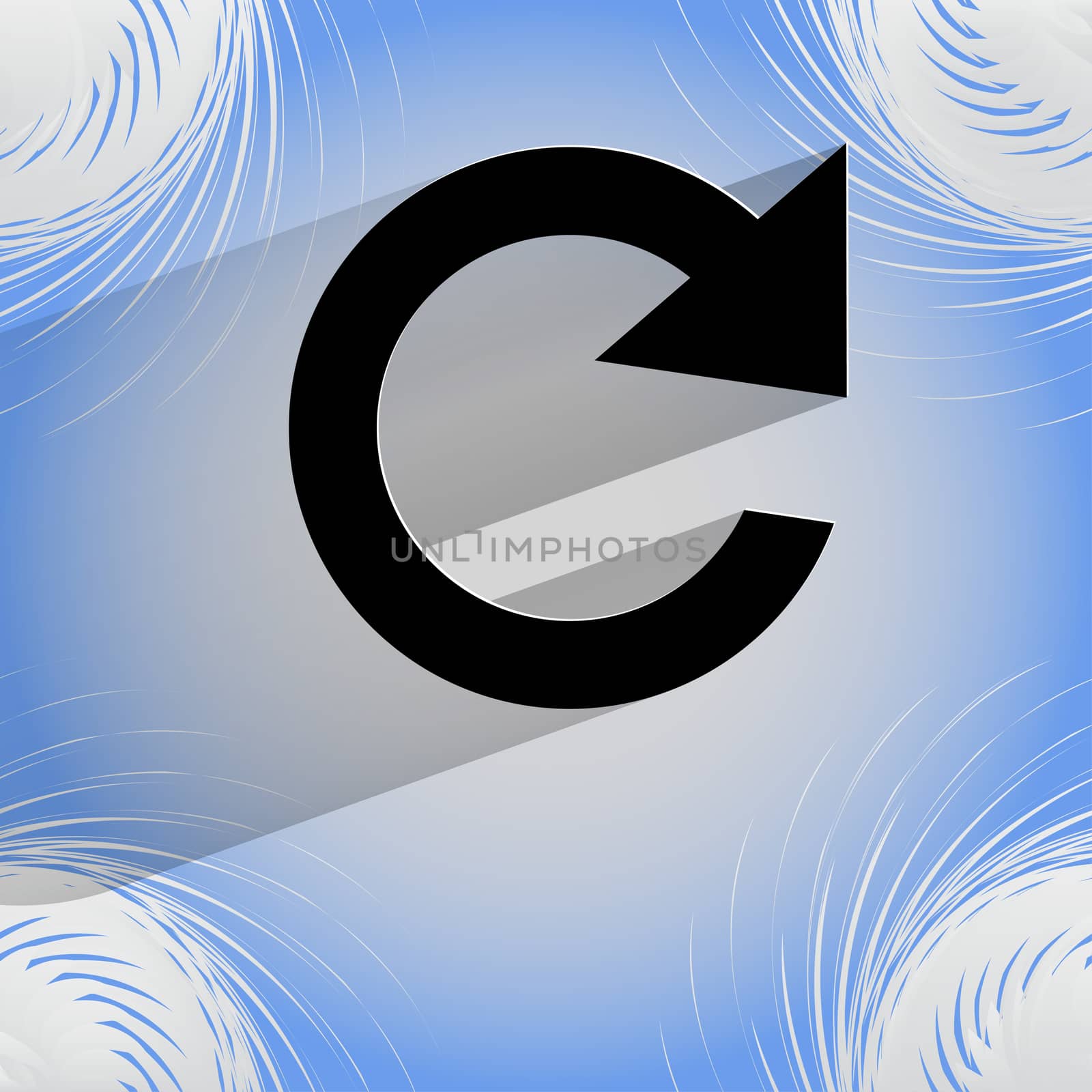 arrow Update. Flat modern web design on a flat geometric abstract background  by serhii_lohvyniuk