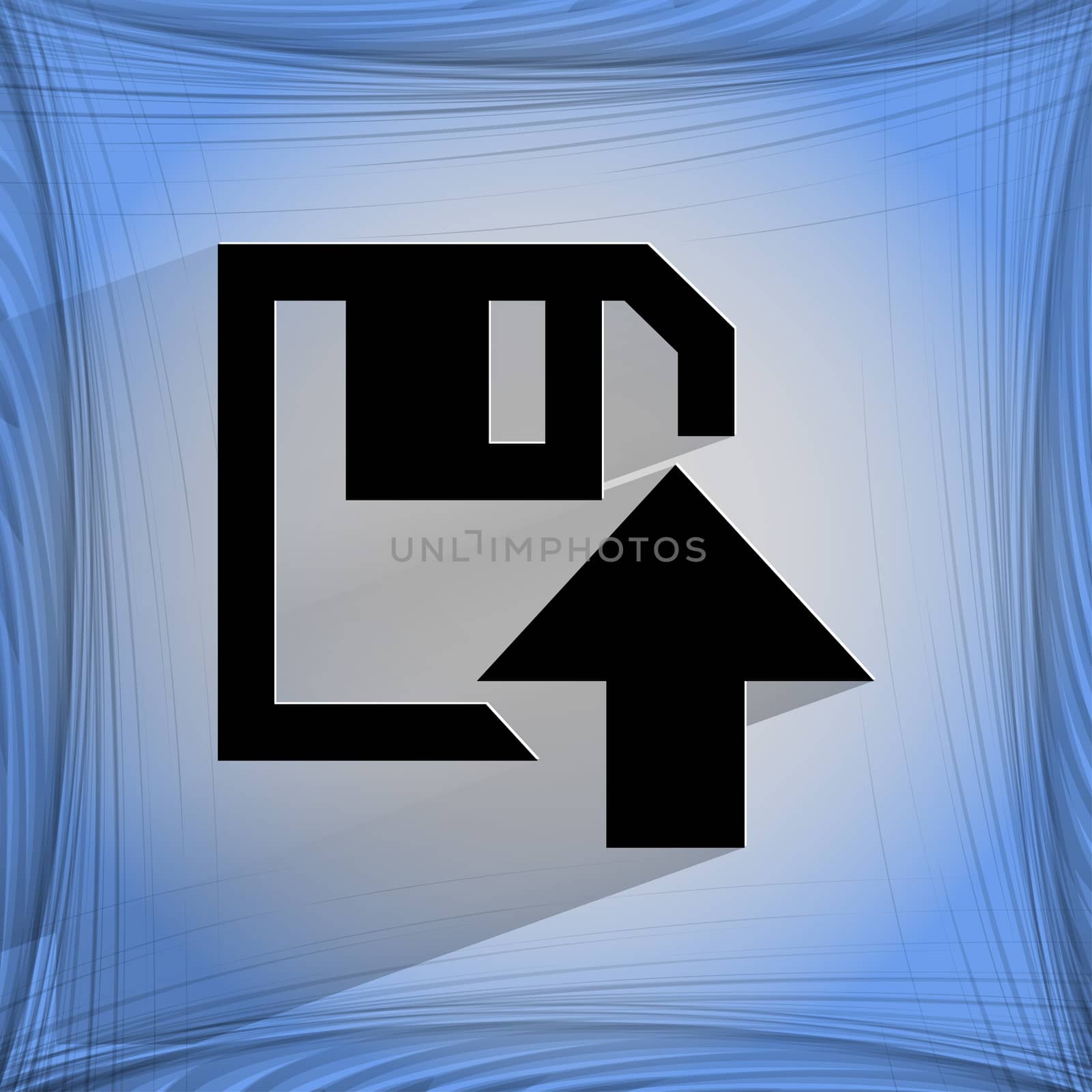 floppy disk upload,  Flat modern web design on a flat geometric abstract background  by serhii_lohvyniuk