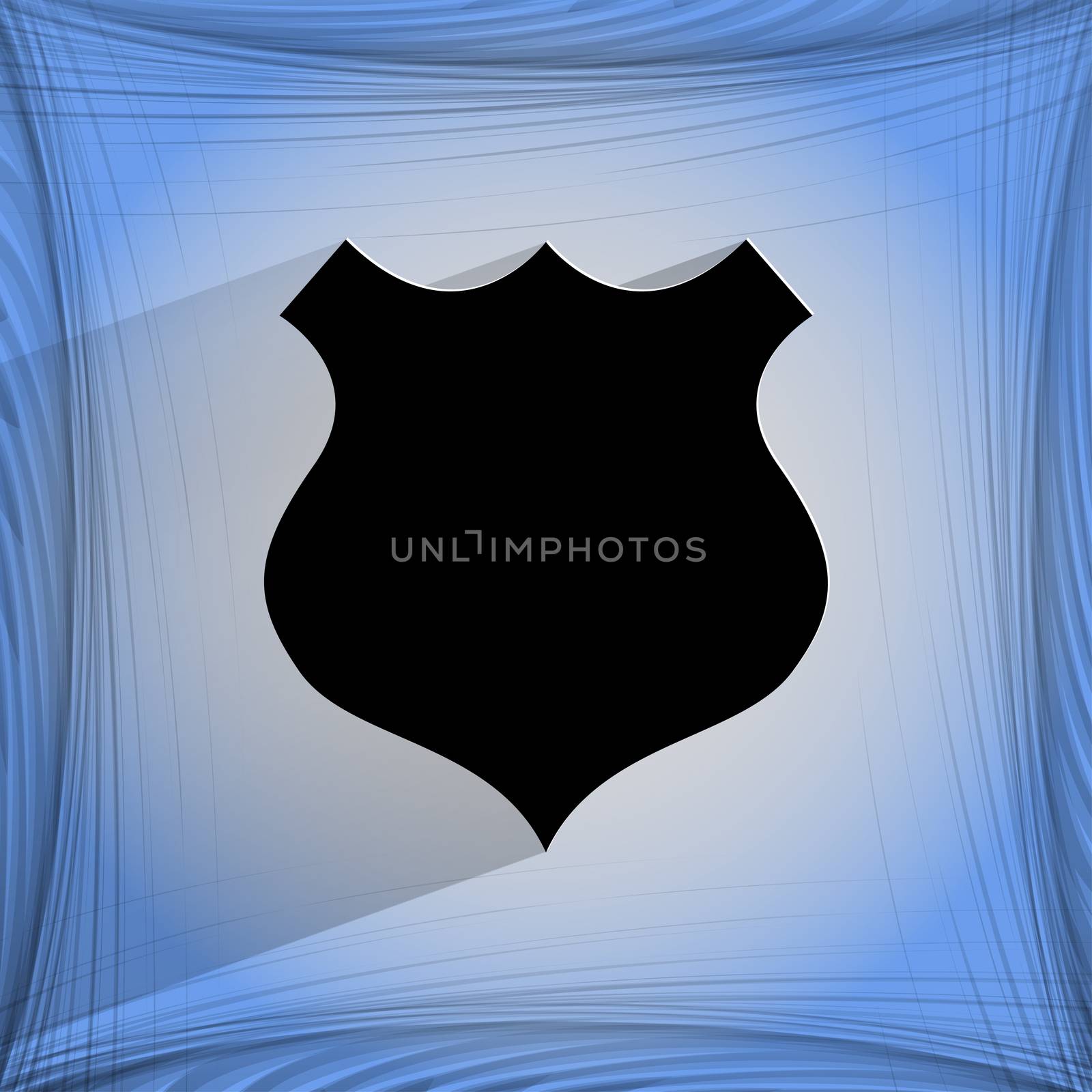 shield. Flat modern web design on a flat geometric abstract background  by serhii_lohvyniuk