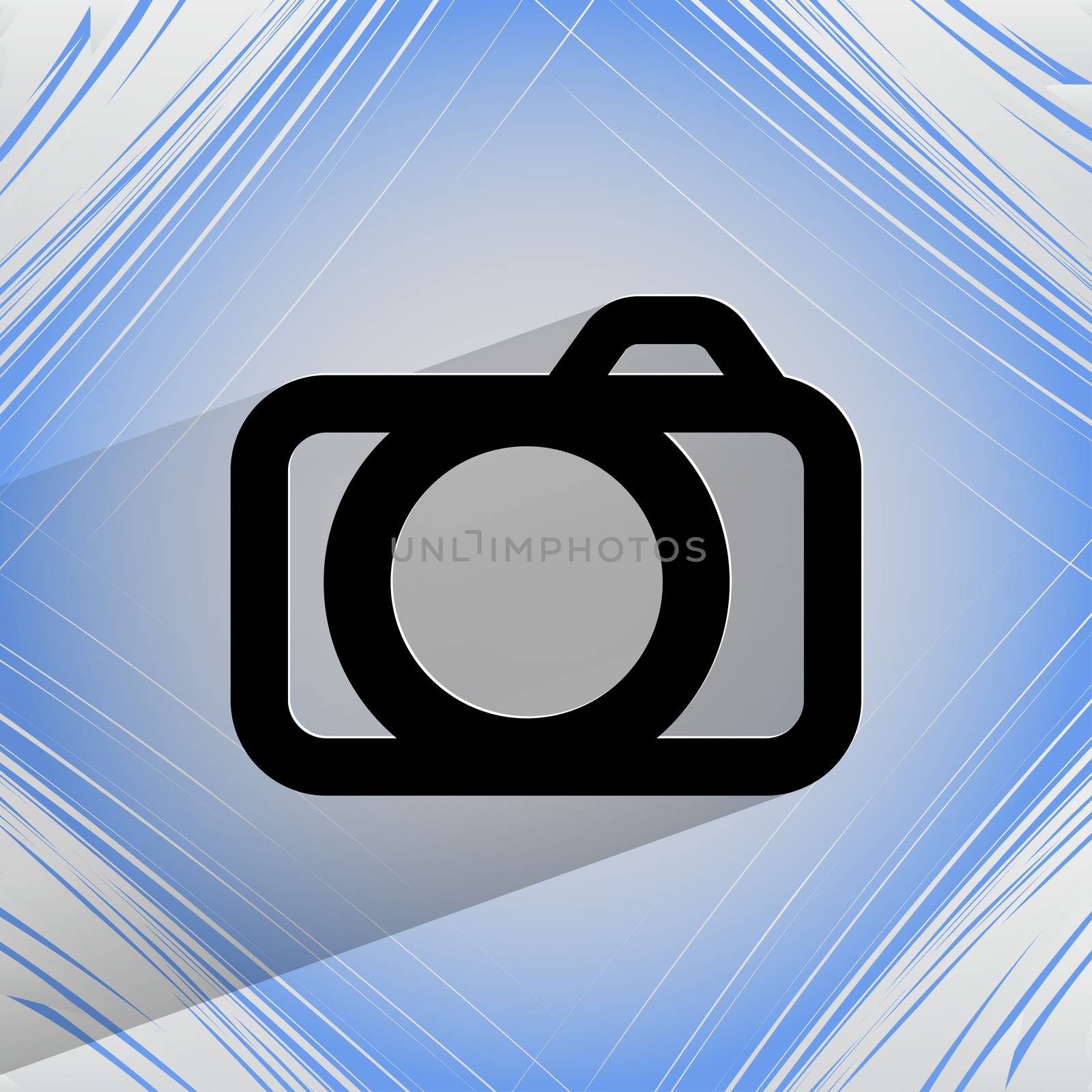 Camera. Flat modern web design on a flat geometric abstract background  by serhii_lohvyniuk