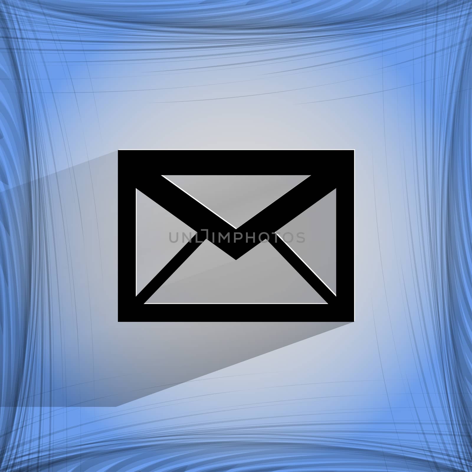 mail. envelope.  Flat modern web design on a flat geometric abstract background . 