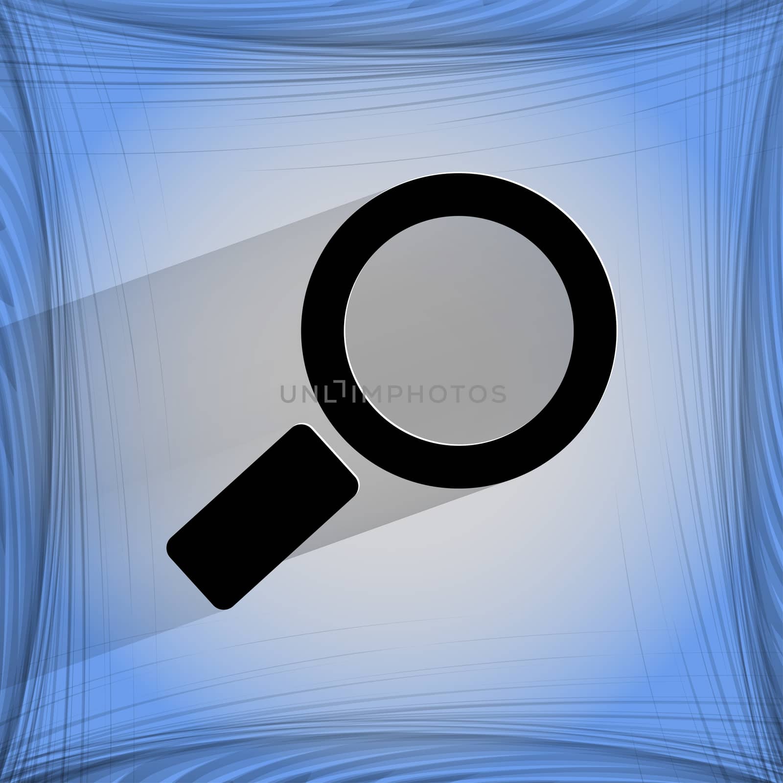 Search magnifier. Flat modern web design on a flat geometric abstract background . 