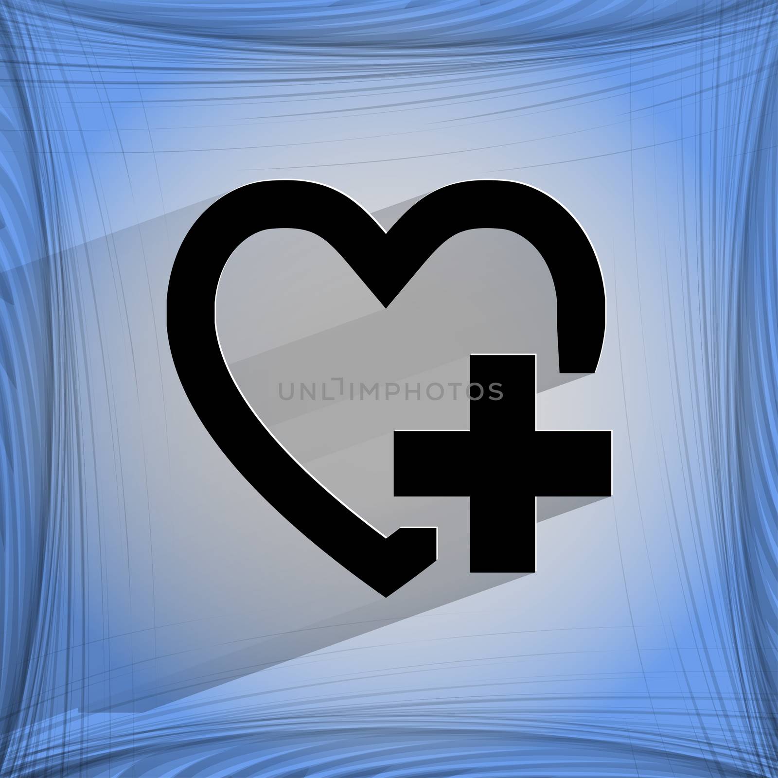 Heart. Flat modern web design on a flat geometric abstract background  by serhii_lohvyniuk