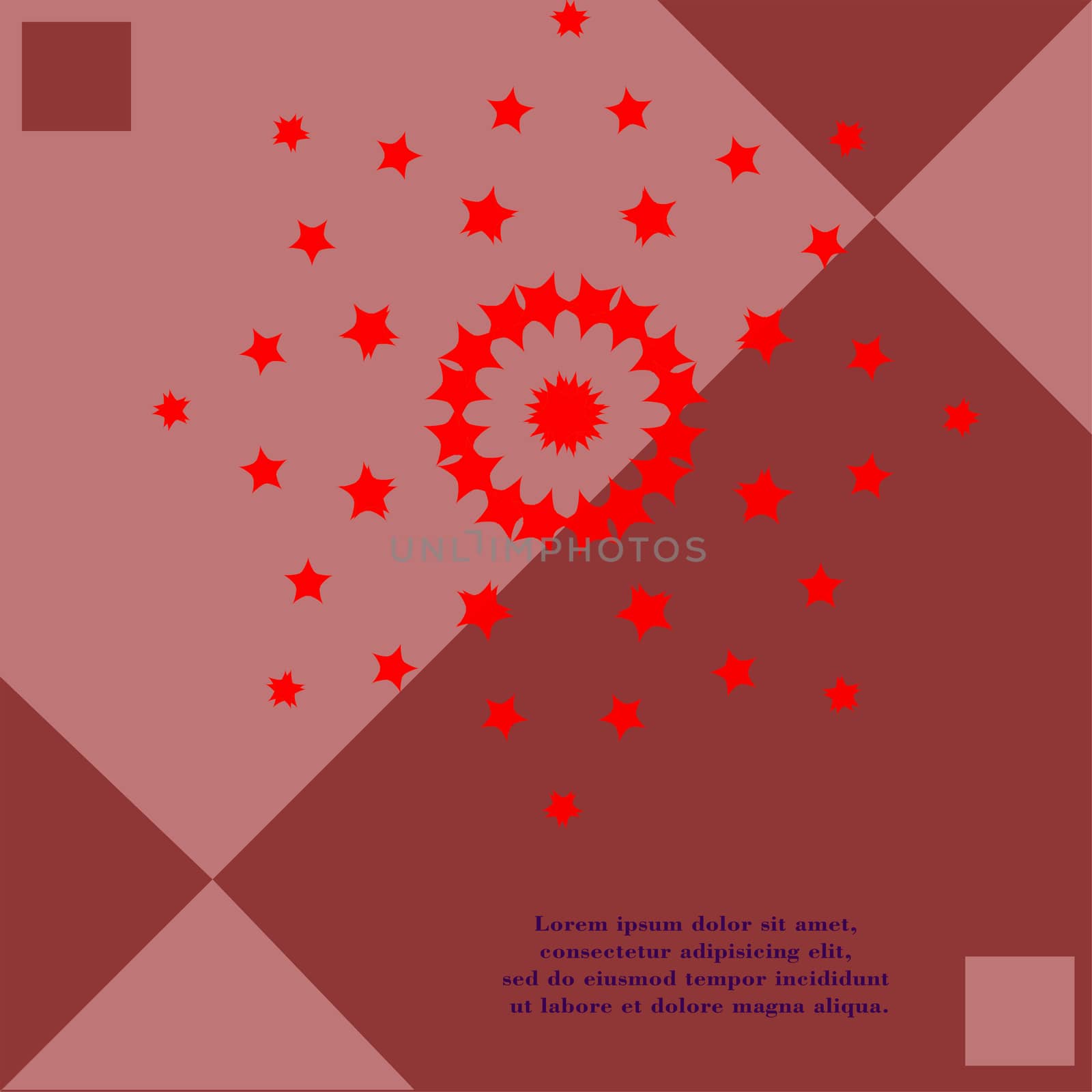 star web icon on a flat geometric abstract background .  illustration. 