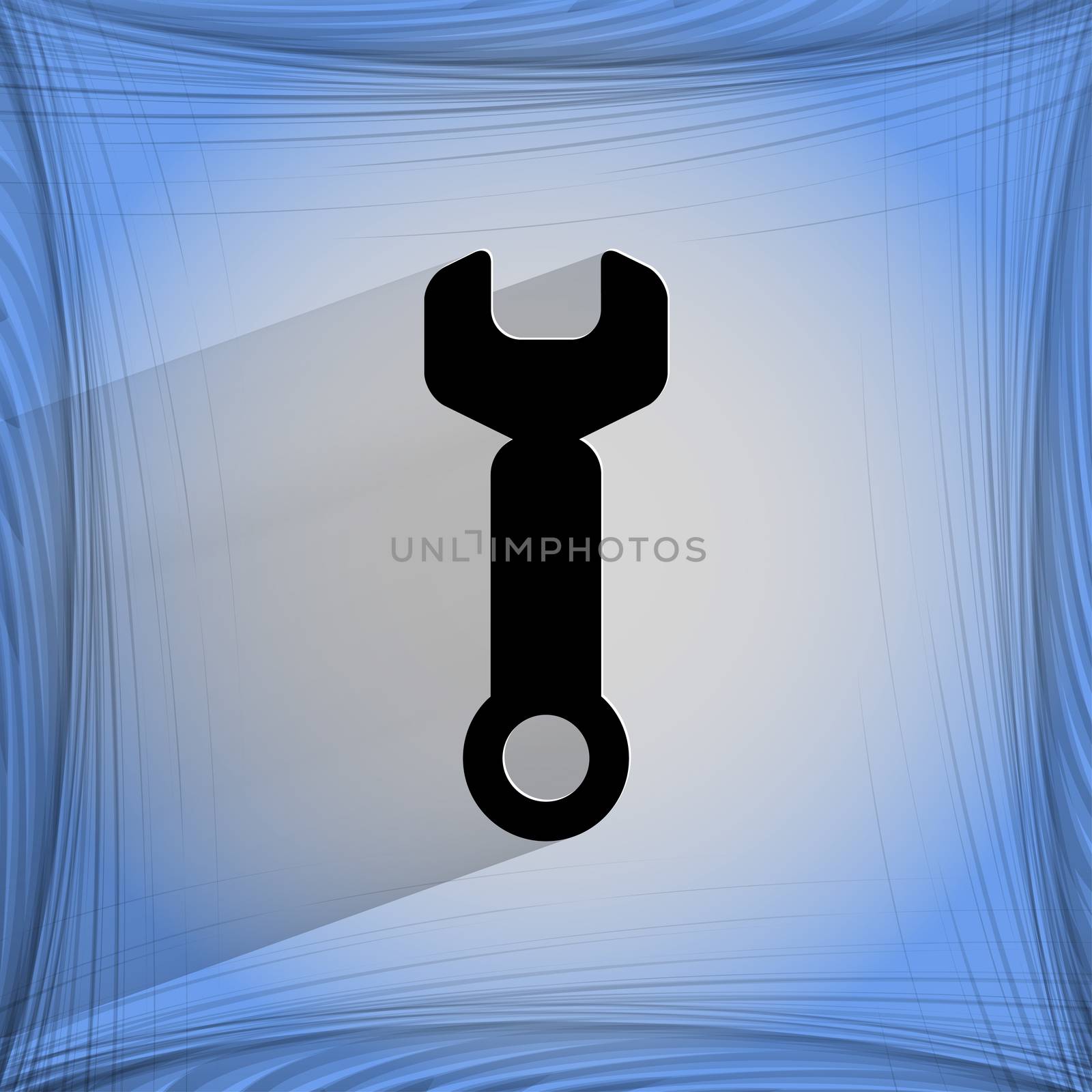 Wrench. tool to work. Flat modern web design on a flat geometric abstract background  by serhii_lohvyniuk