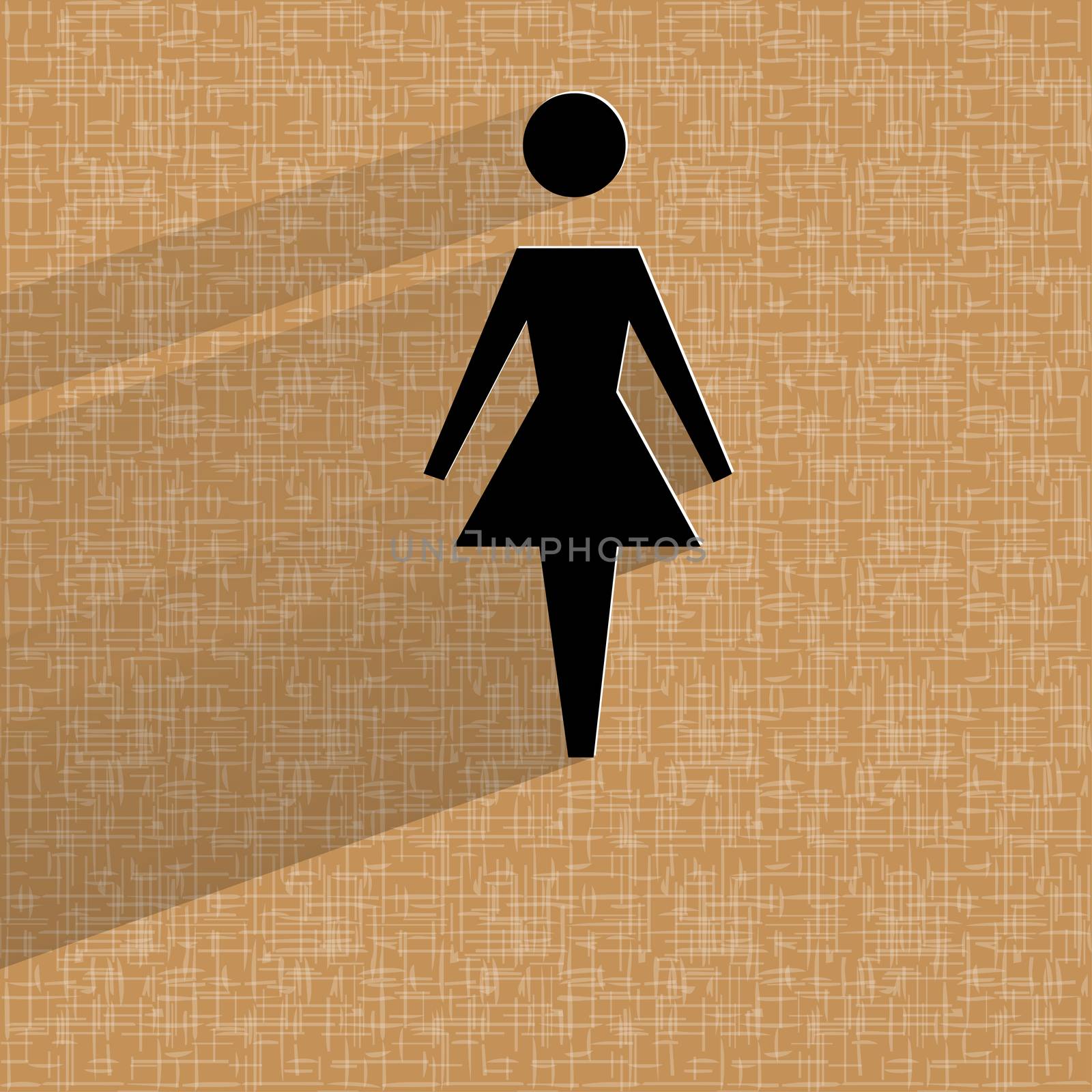 woman restroom. Flat modern web design on a flat geometric abstract background  by serhii_lohvyniuk