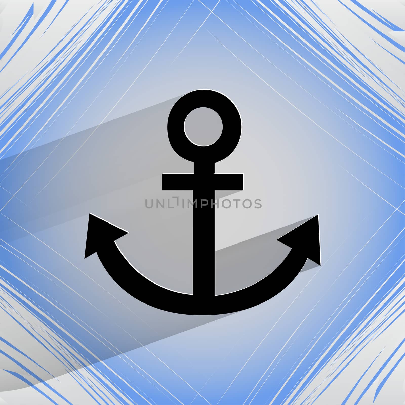 Anchor. Flat modern web design on a flat geometric abstract background  by serhii_lohvyniuk