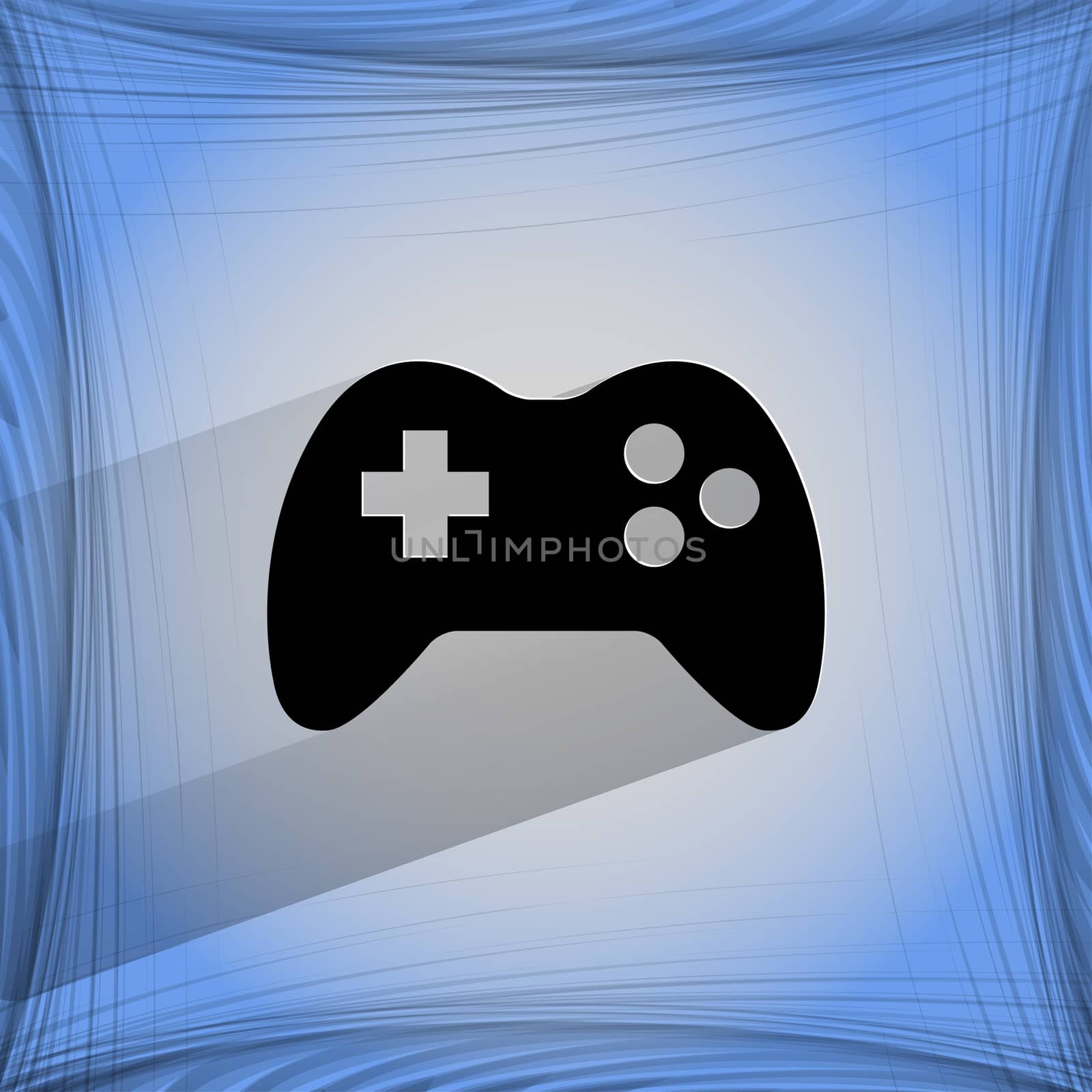Gaming Joystick. Flat modern web design on a flat geometric abstract background  by serhii_lohvyniuk