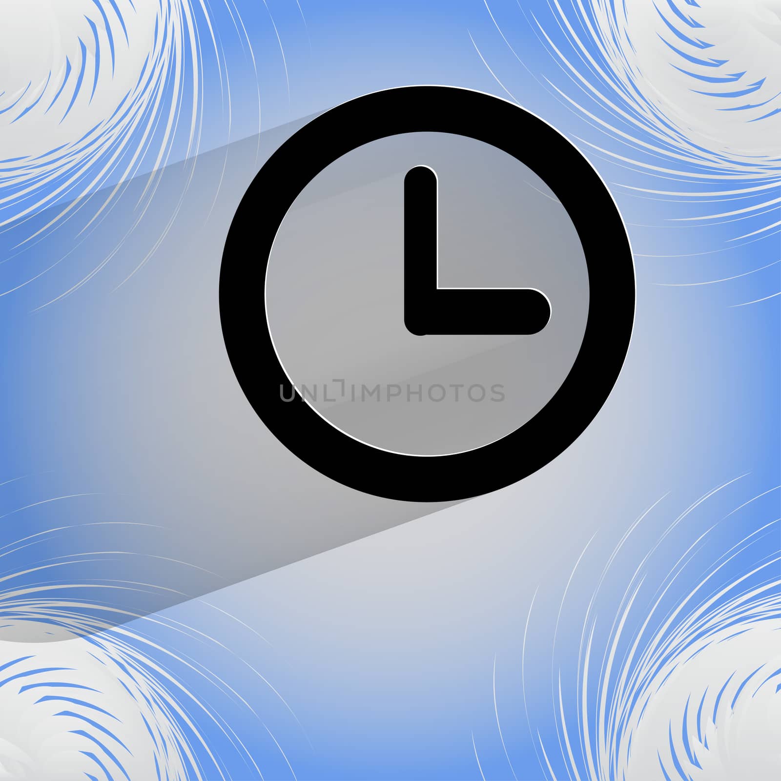 Watch. Flat modern web design on a flat geometric abstract background  by serhii_lohvyniuk