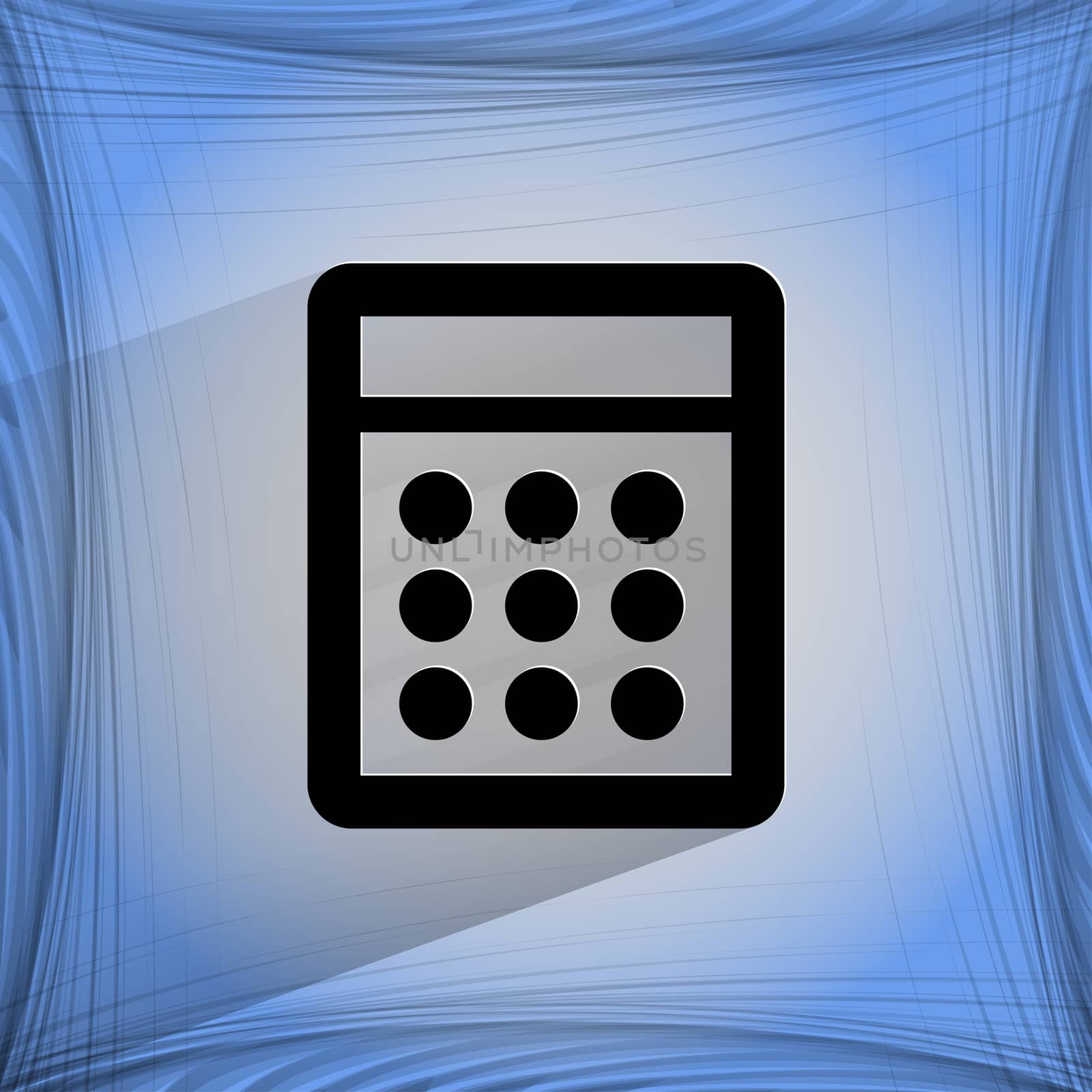 calculator. Flat modern web design on a flat geometric abstract background . 