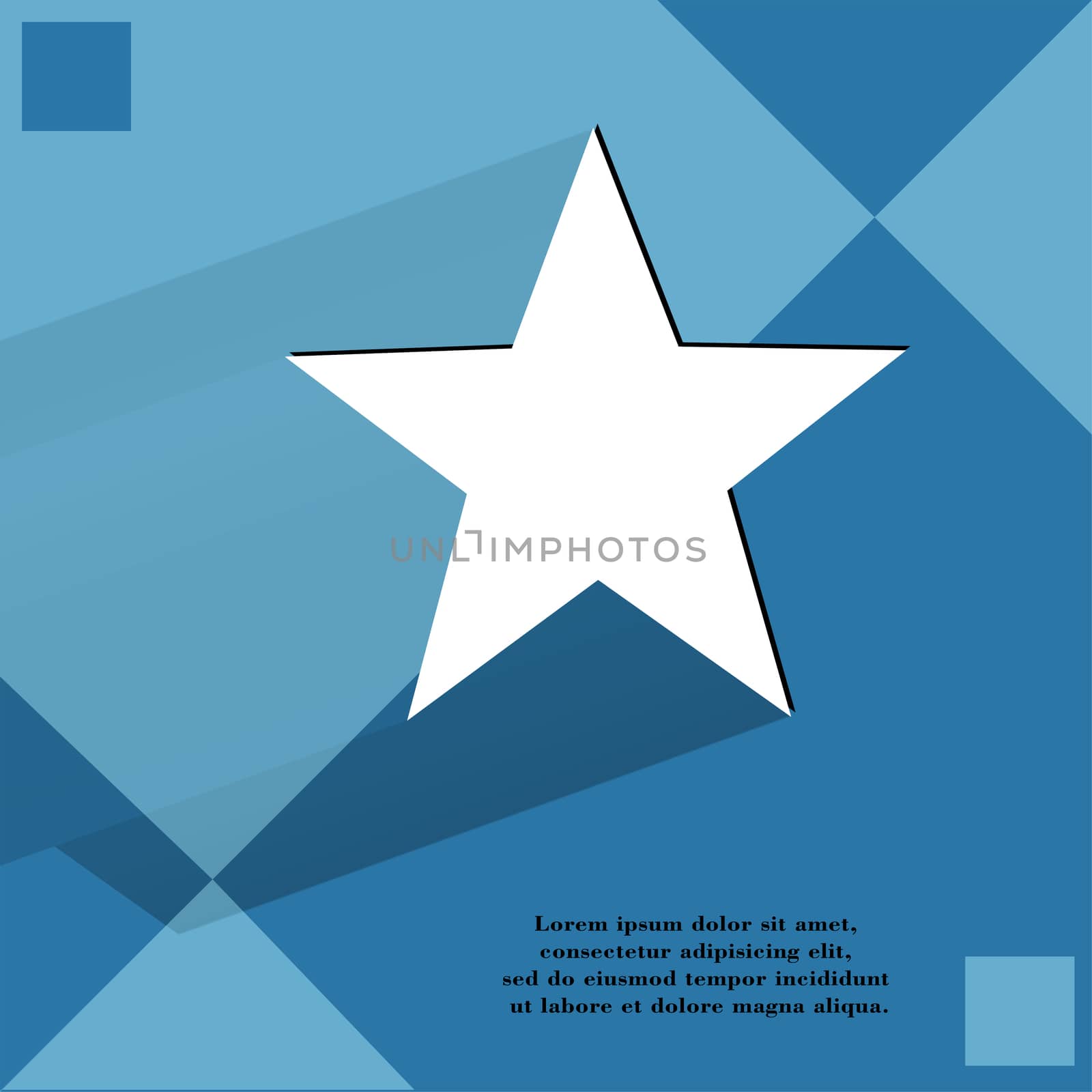 star. Flat modern web design on a flat geometric abstract background  by serhii_lohvyniuk