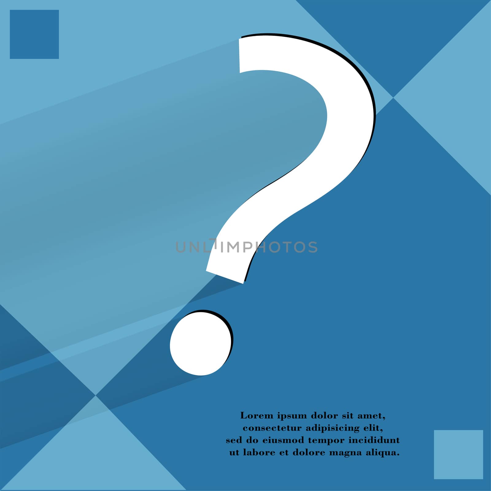 question mark. Flat modern web design on a flat geometric abstract background  by serhii_lohvyniuk