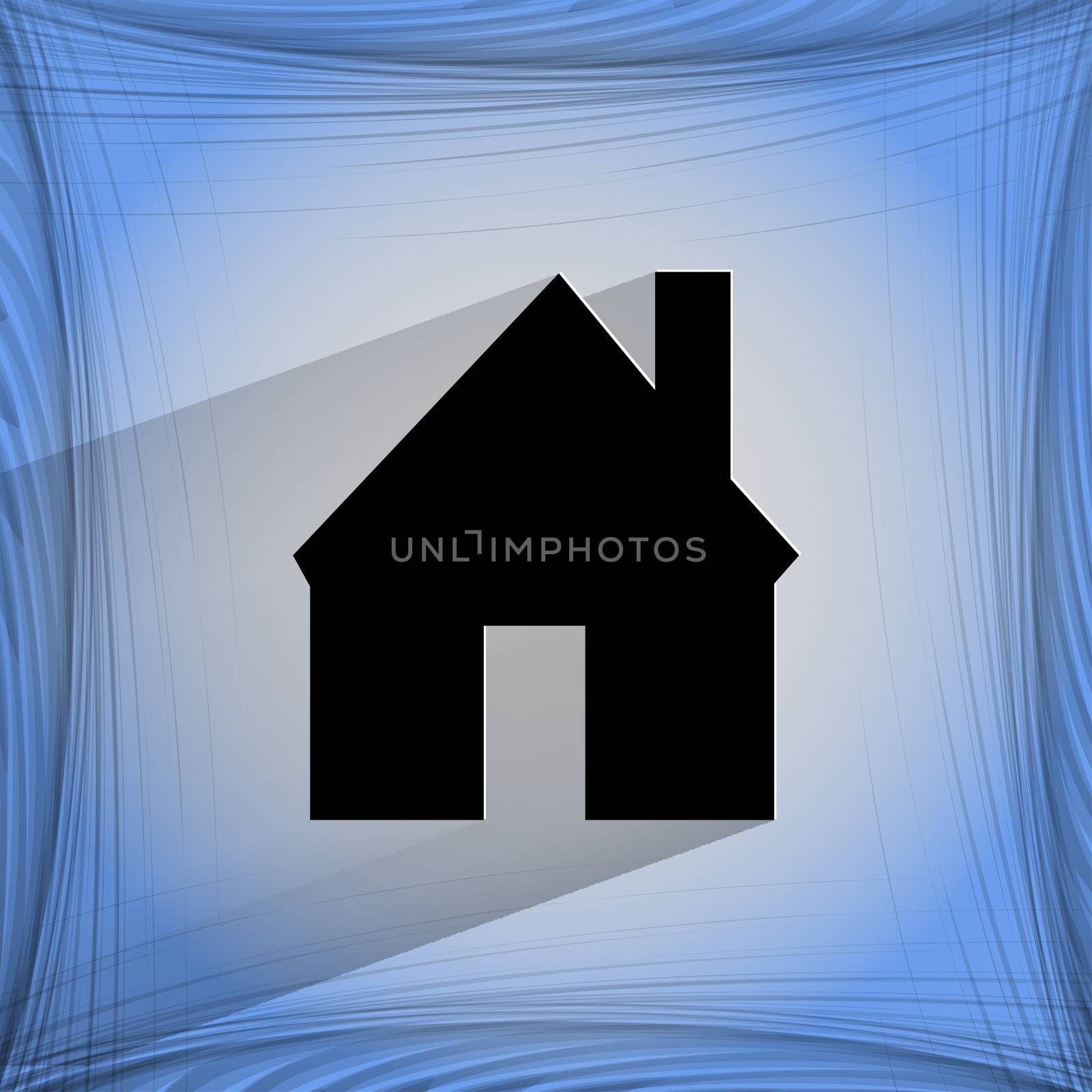 Home. Flat modern web design on a flat geometric abstract background  by serhii_lohvyniuk