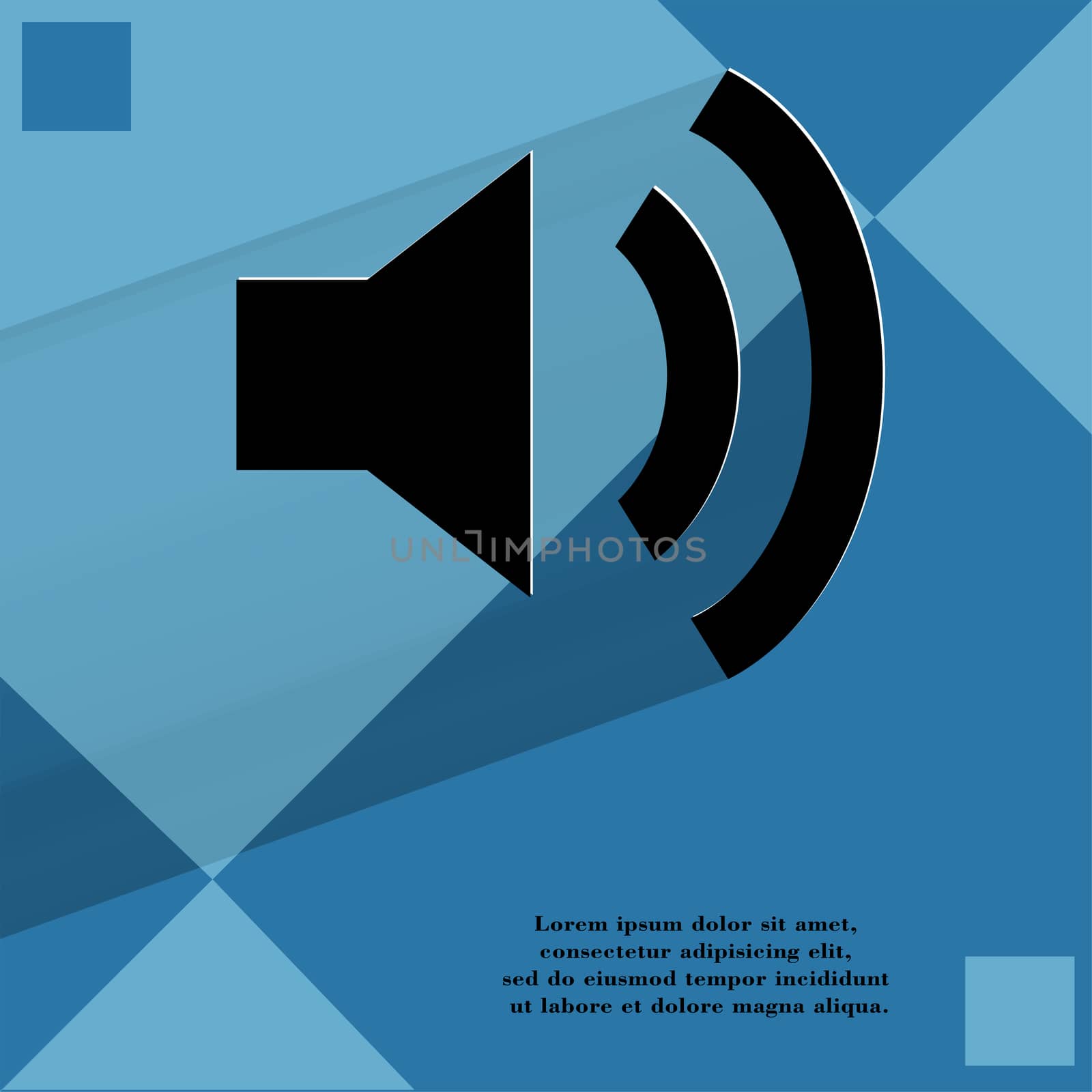 Speaker. Flat modern web design on a flat geometric abstract background . 