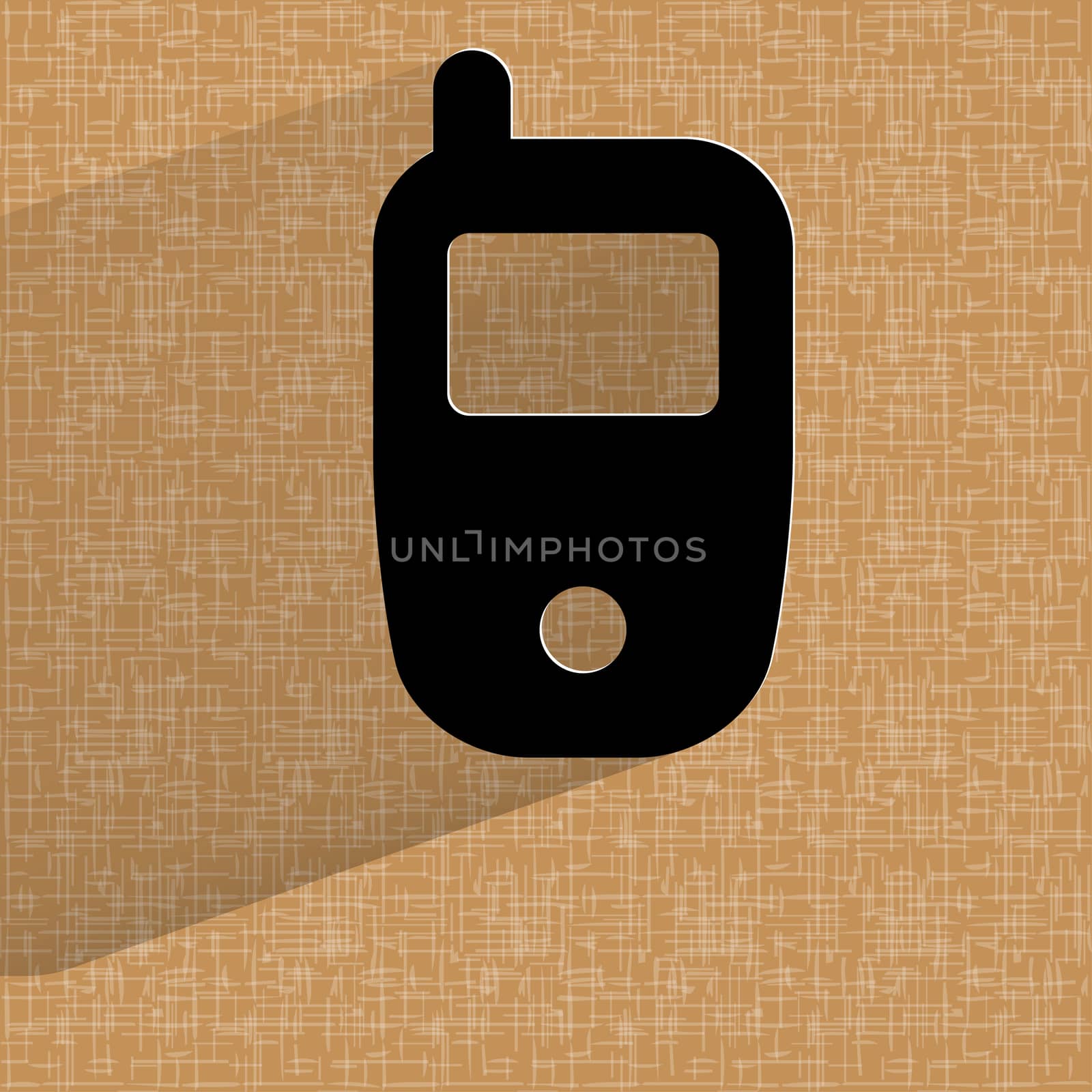 Mobile phone. Flat modern web design on a flat geometric abstract background by serhii_lohvyniuk