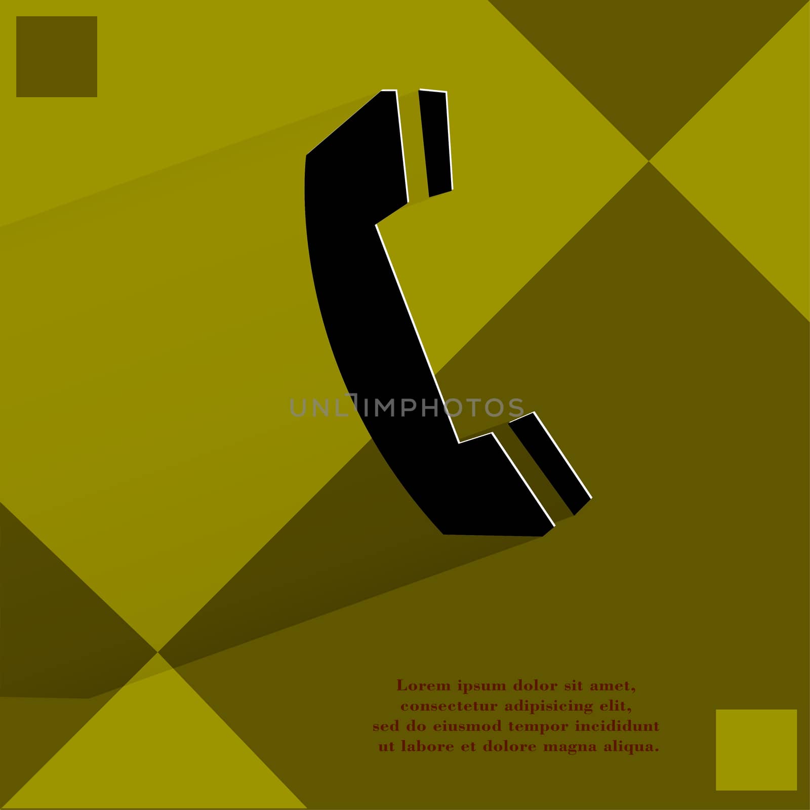 phone. Flat modern web design on a flat geometric abstract background  by serhii_lohvyniuk