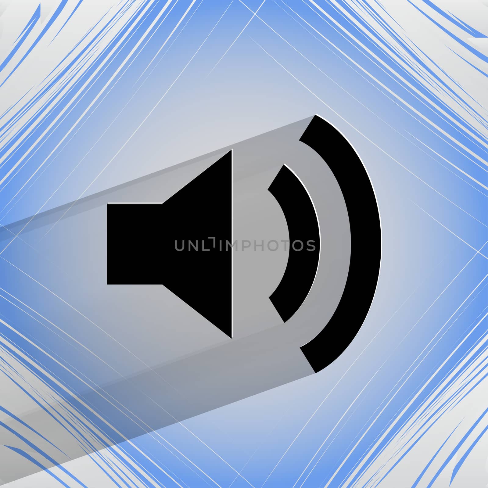 Speaker. Flat modern web design on a flat geometric abstract background . 