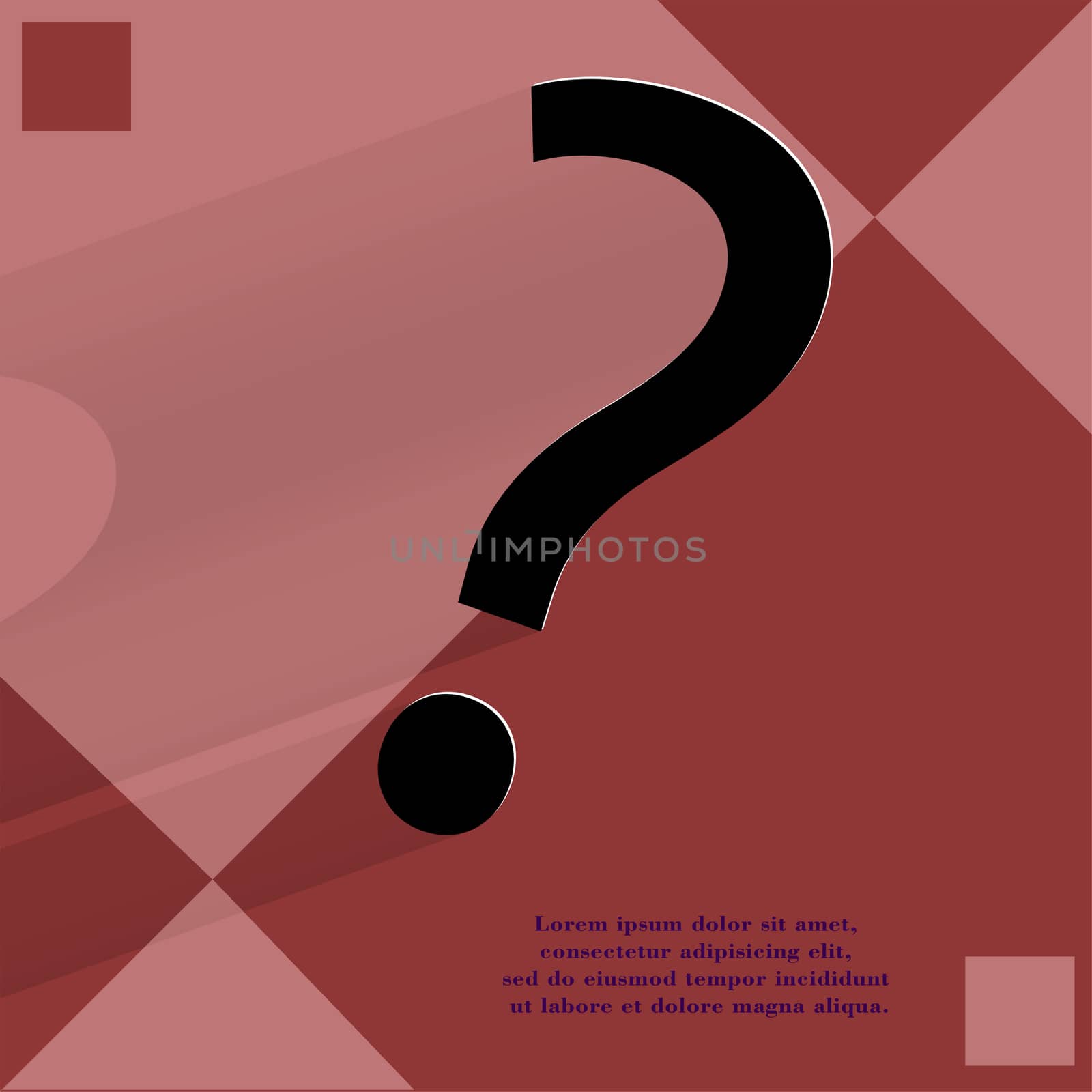 question mark. Flat modern web design on a flat geometric abstract background  by serhii_lohvyniuk